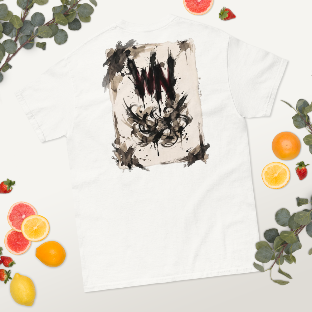 Abstrakte Schrift T-Shirt