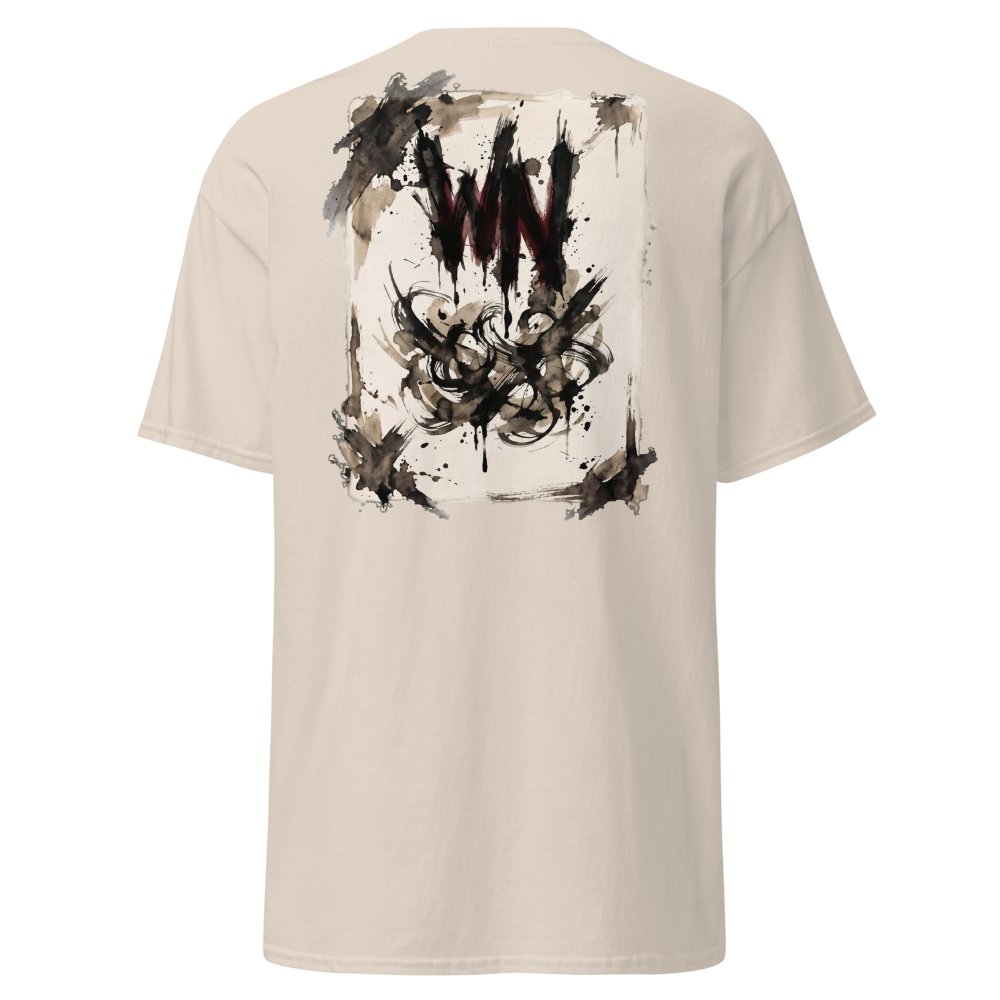 Abstrakte Schrift T-Shirt — Rückseite