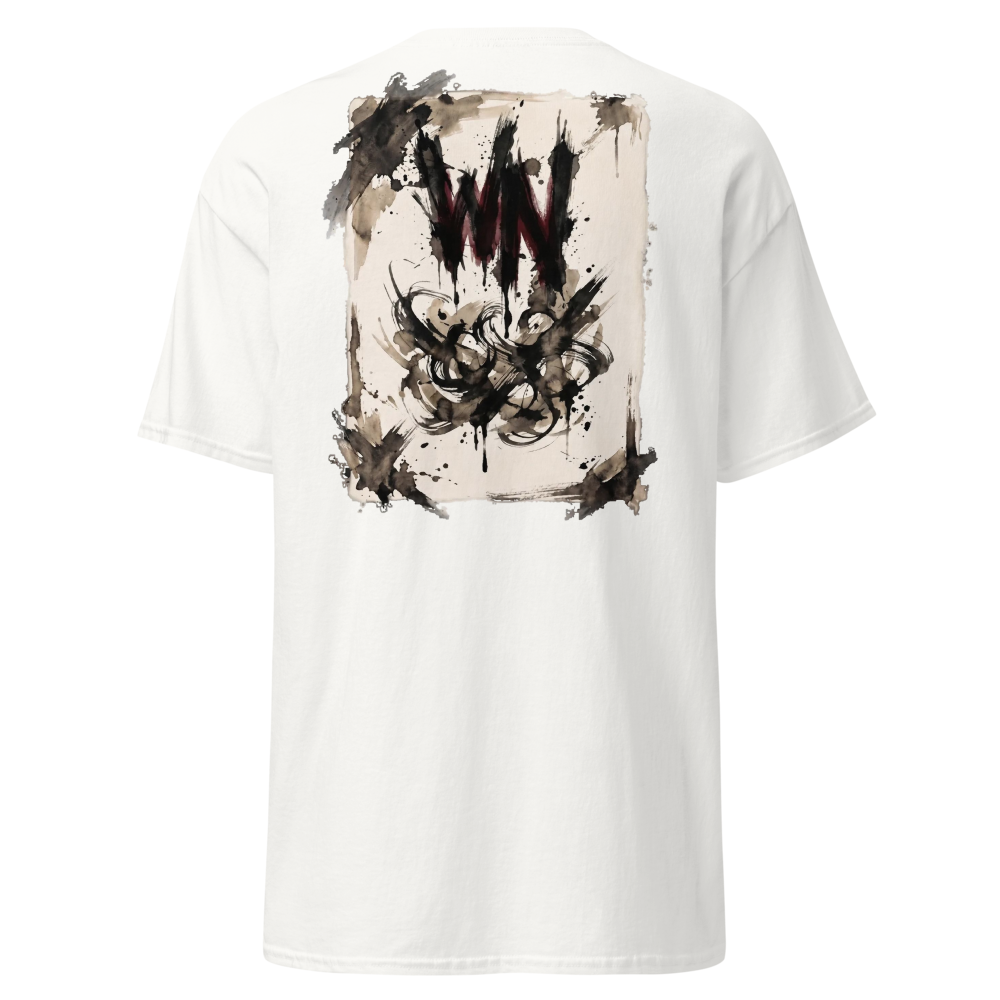Abstrakte Schrift T-Shirt
