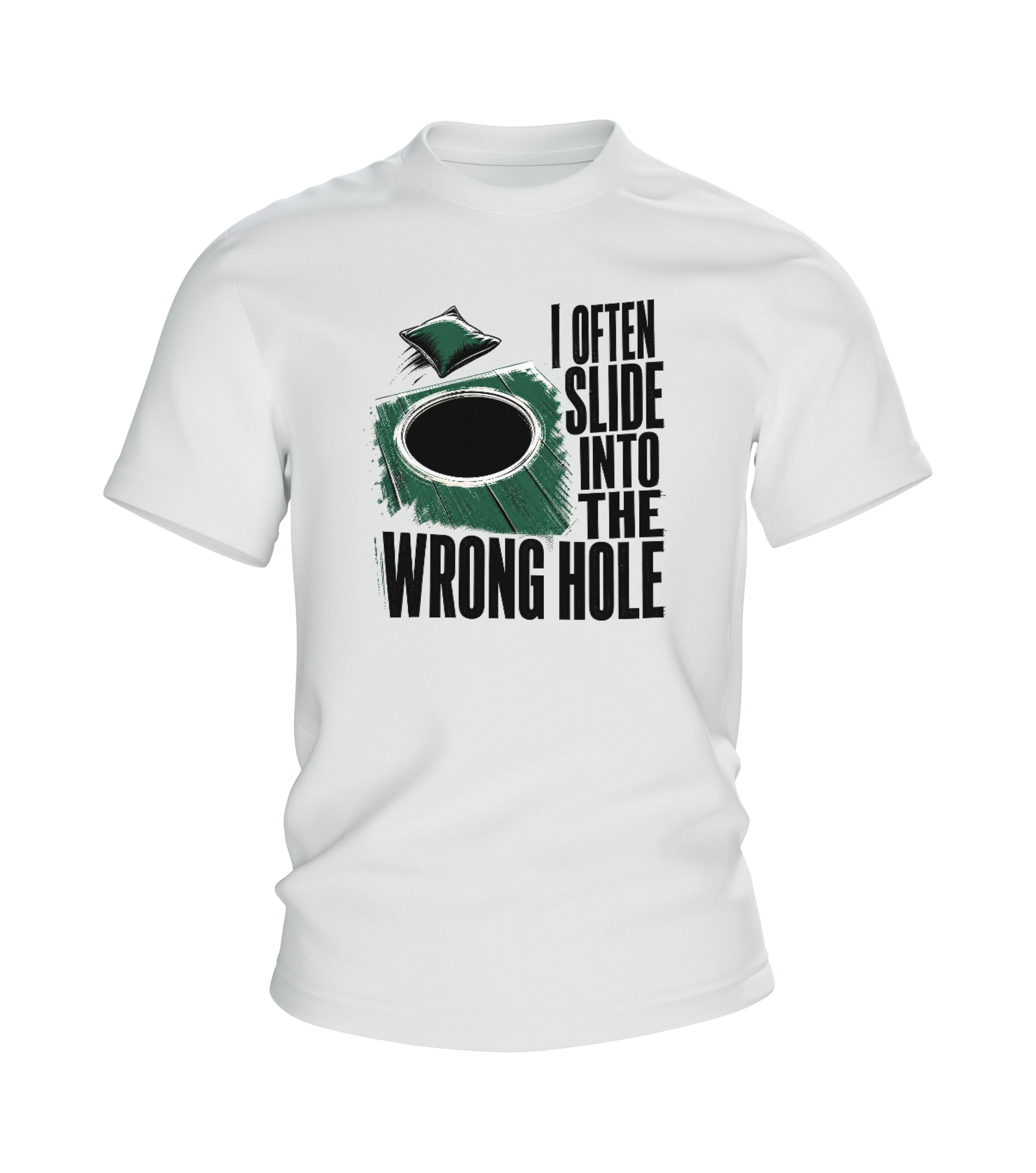Cornhole Wrong Hole Spruch T-Shirt