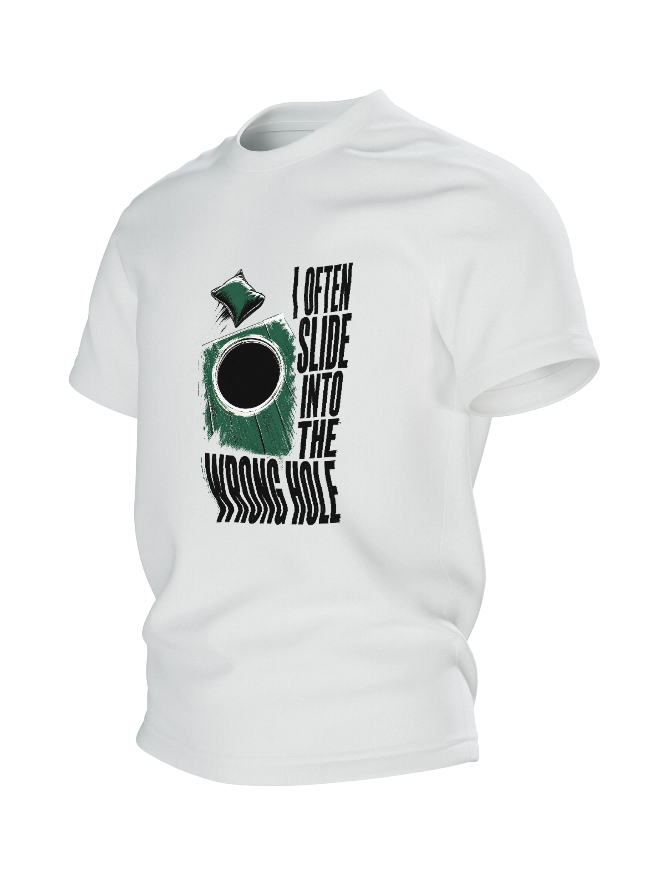 Cornhole Wrong Hole Spruch T-Shirt
