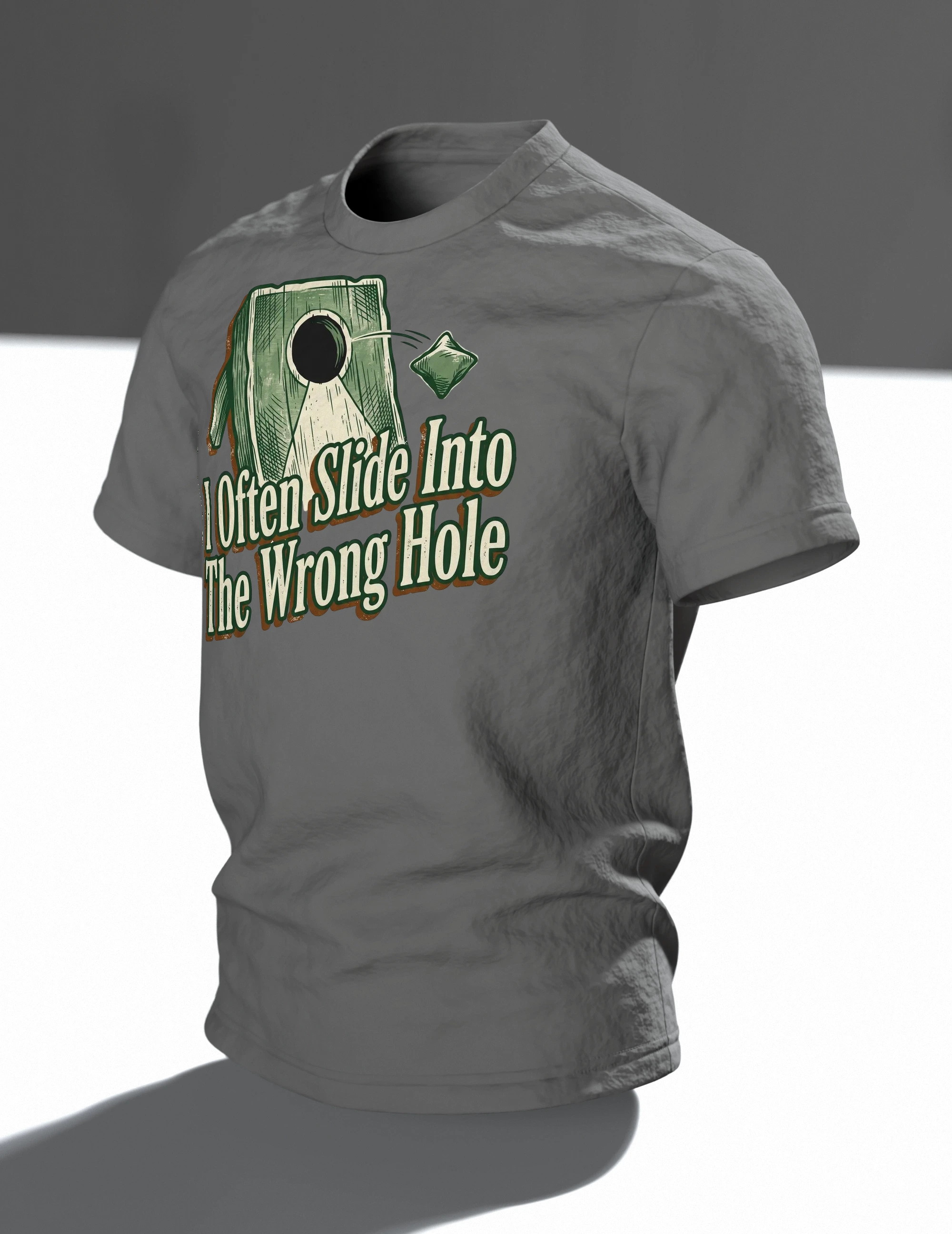 Unikat Design: Premium T-Shirt, Im Raum, schräg