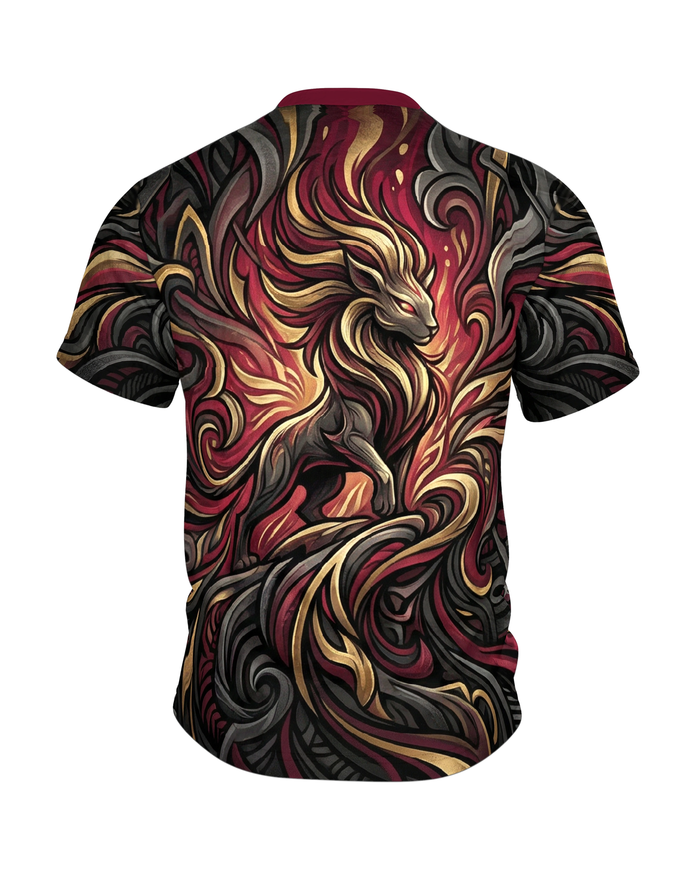 Mystische Bestie T-Shirt: Dark Fantasy, Rückseite