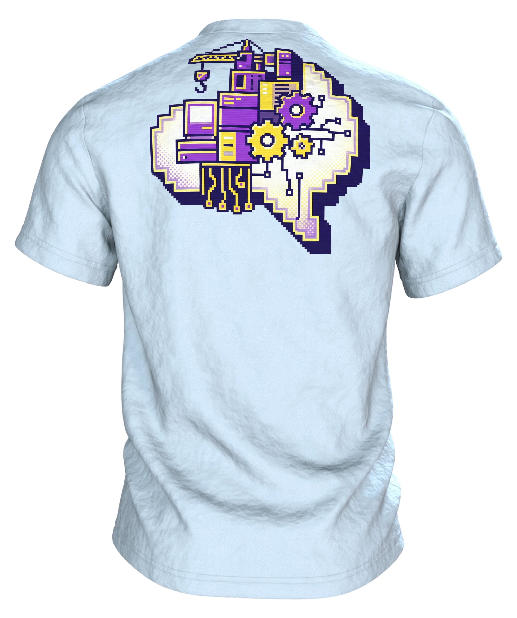 Pixel Ritter T-Shirt "Level 40 freigeschaltet", 8-Bit Gaming Badge zum 40. Geburtstag, Rückseite