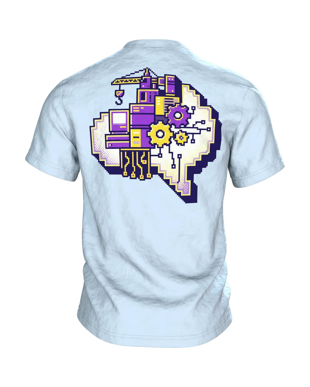 Pixel Ritter T-Shirt "Level 40 freigeschaltet", 8-Bit Gaming Badge zum 40. Geburtstag, Rückseite