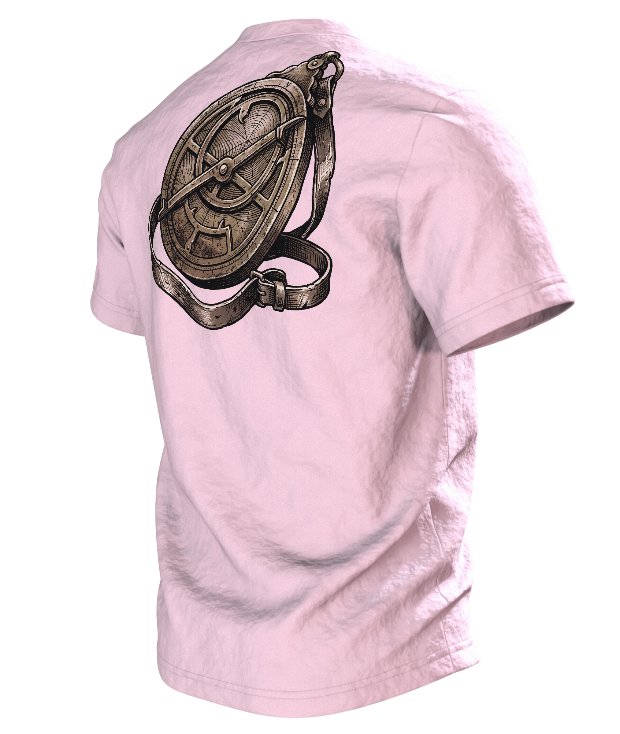 Dachs T-Shirt Holzschnitt Wildtier Naturkunde, Rückseite schräg links