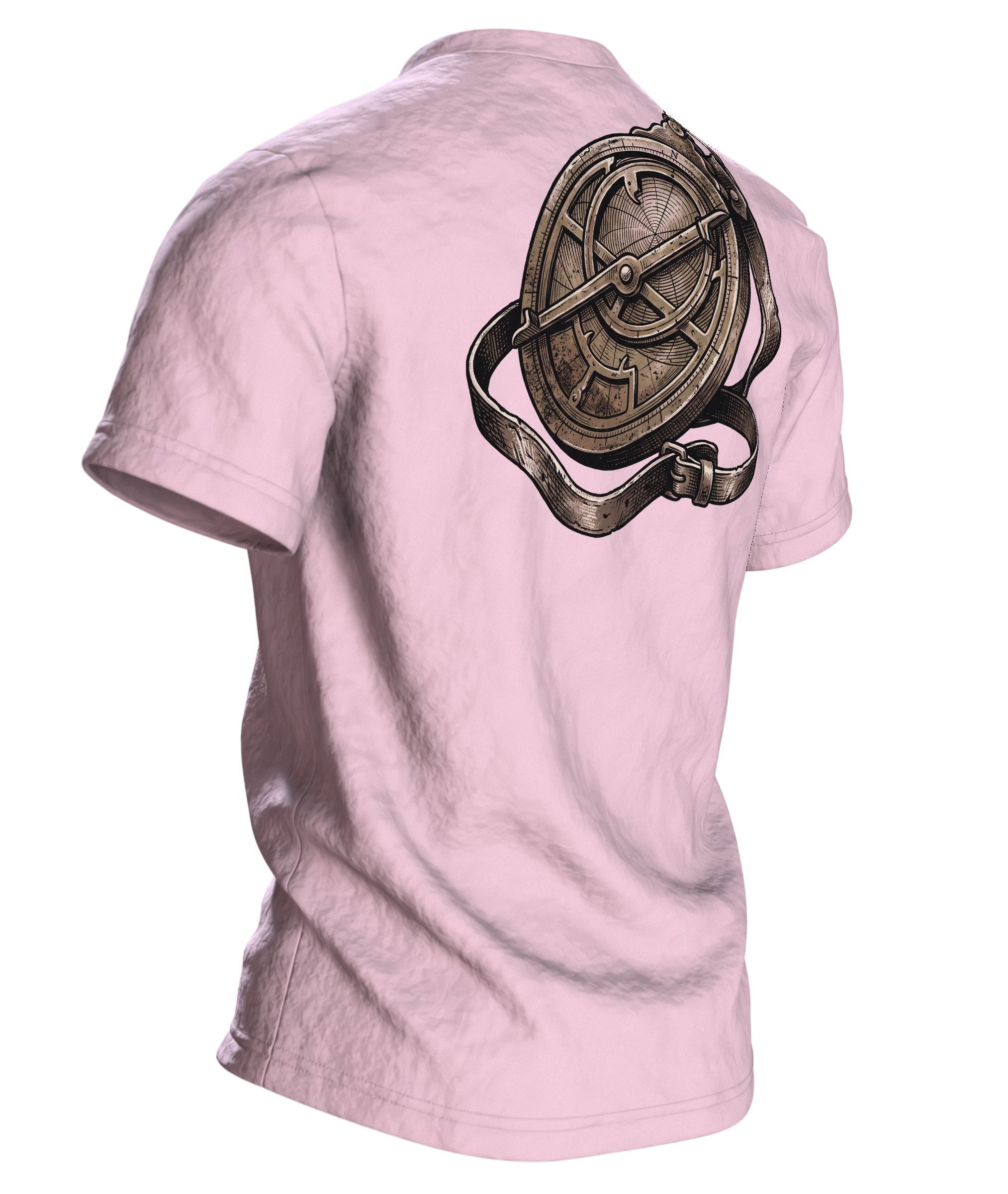 Dachs T-Shirt Holzschnitt Wildtier Naturkunde, Rückseite schräg rechts