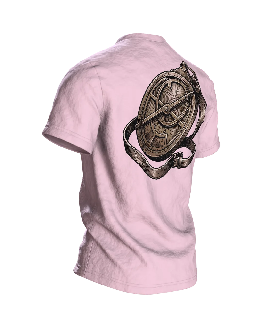 Dachs T-Shirt Holzschnitt Wildtier Naturkunde, Rückseite schräg rechts