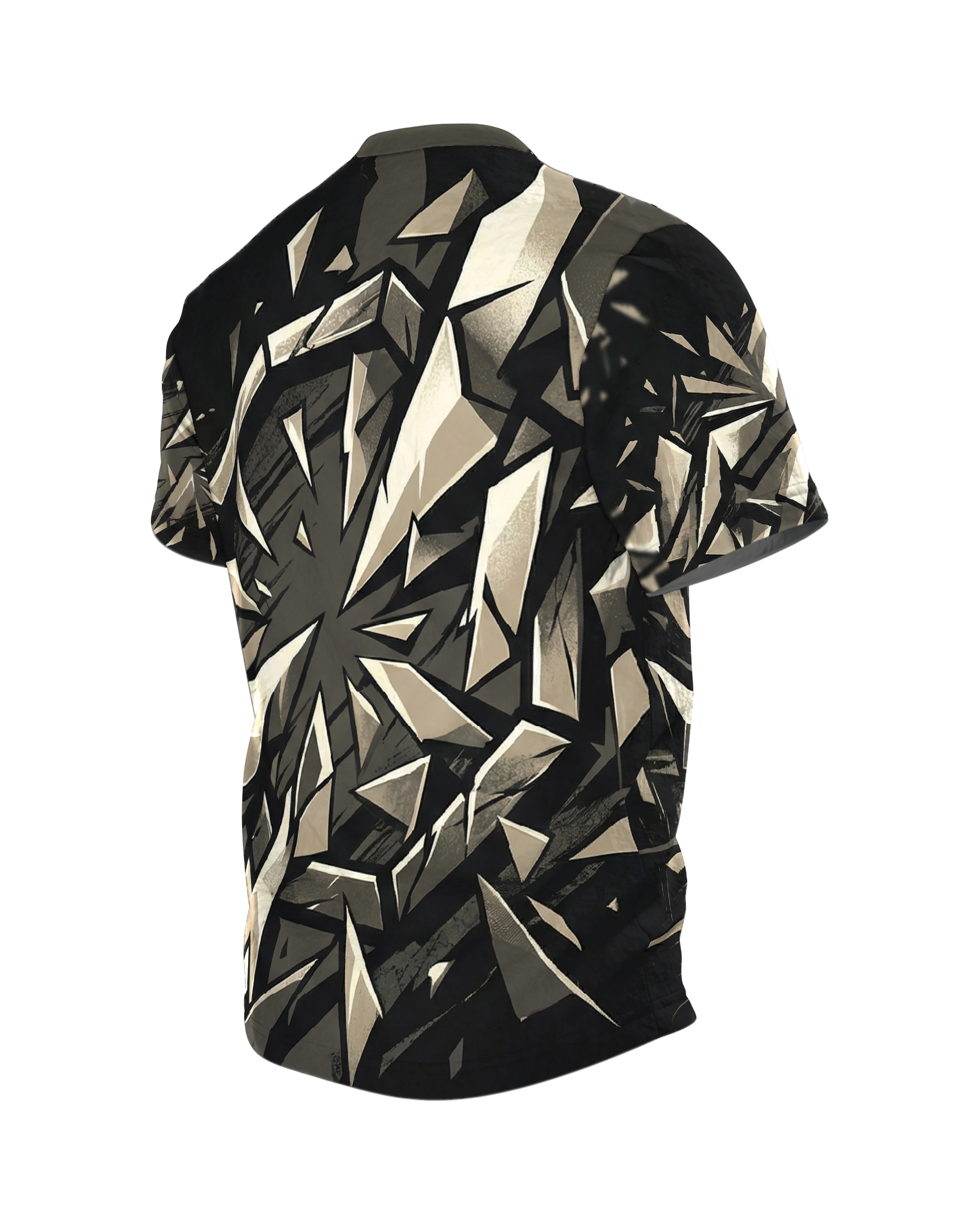MMA Octagon Rundum-Shirt: Dynamisches Kampfsport Design, Rückseite schräg links