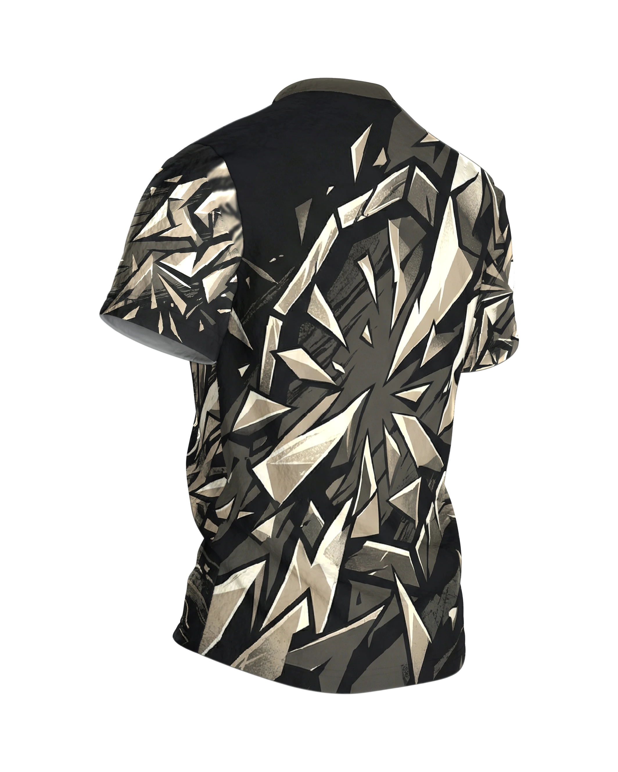 MMA Octagon Rundum-Shirt: Dynamisches Kampfsport Design, Rückseite schräg rechts