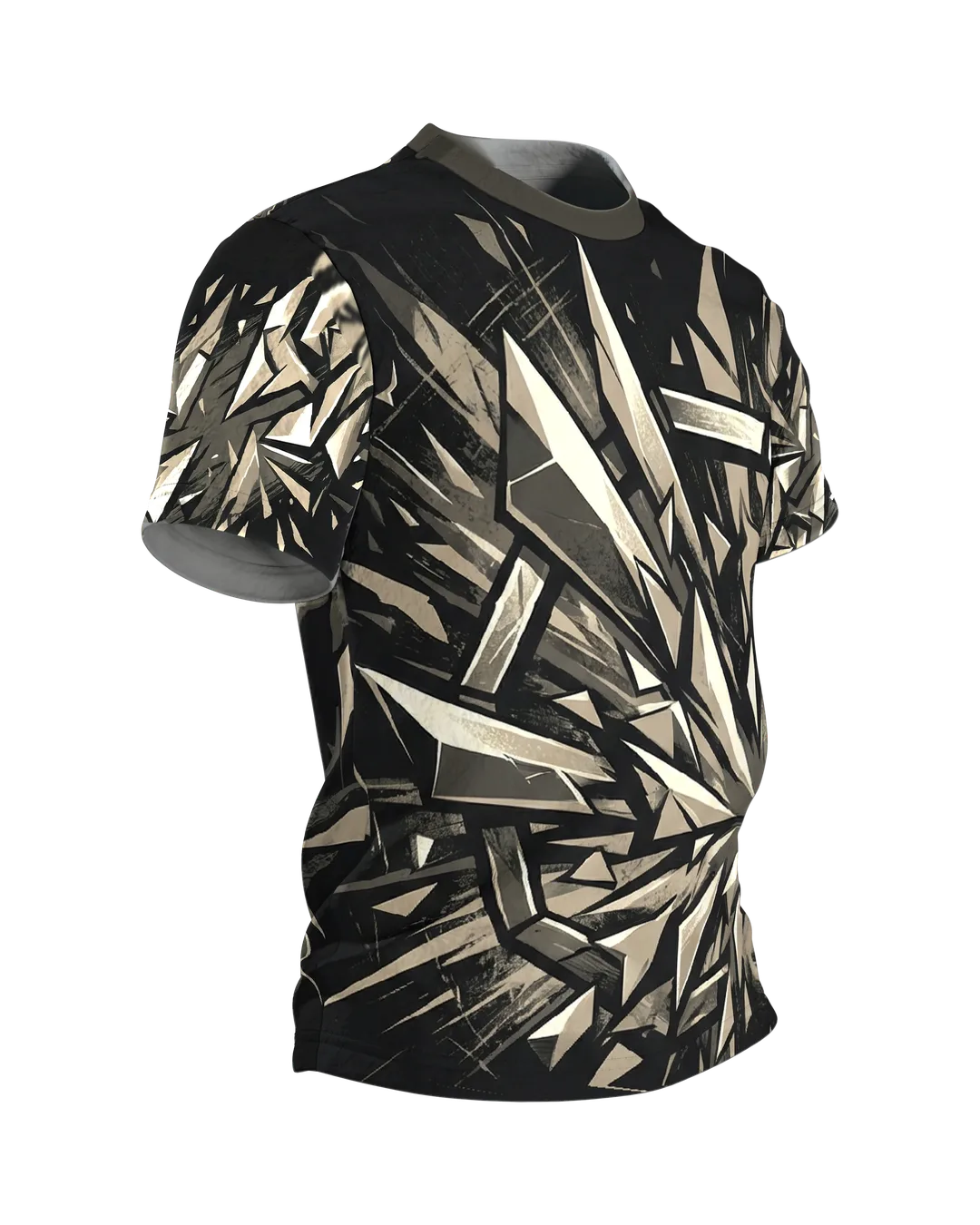 MMA Octagon Rundum-Shirt: Dynamisches Kampfsport Design, Seitenansicht links