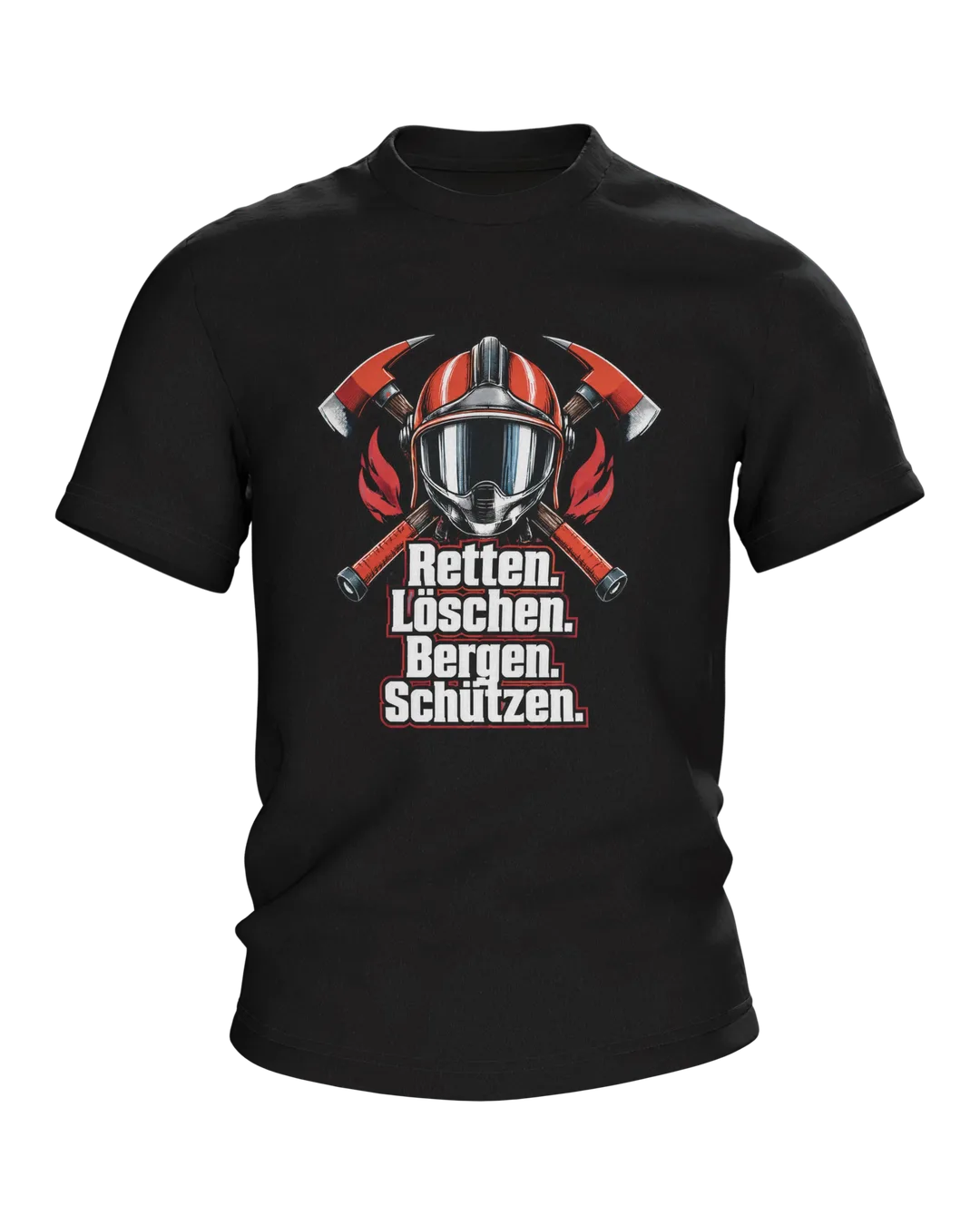 Firefighter T-Shirt “Retten. Löschen. Bergen. Schützen.”