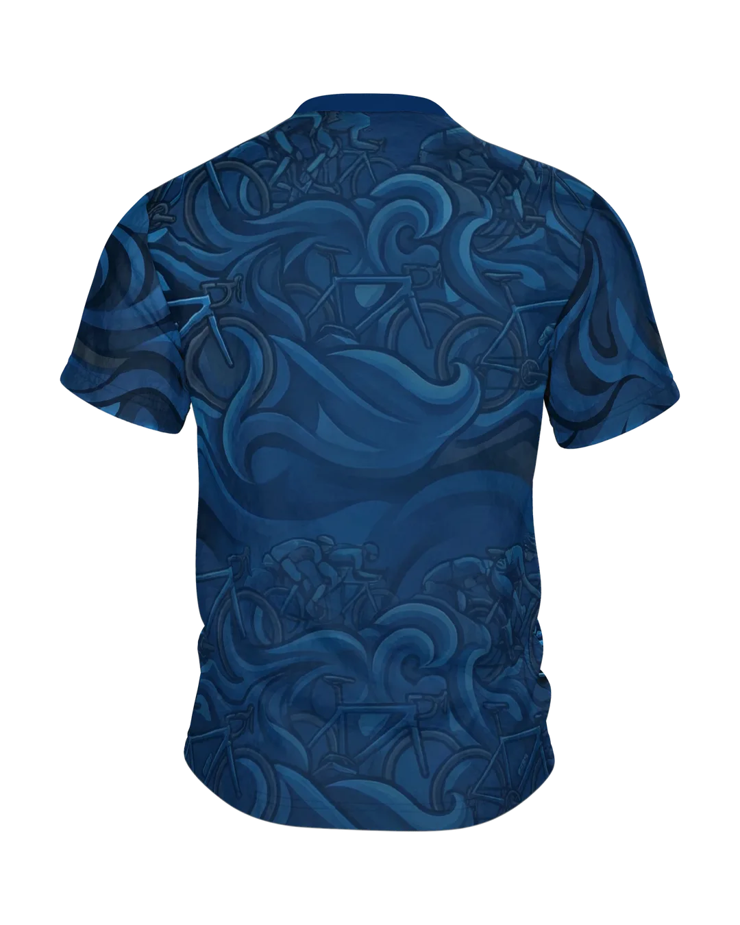 Rennrad Peloton Rundum-Shirt: Dynamisches Auto-Design, Rückseite