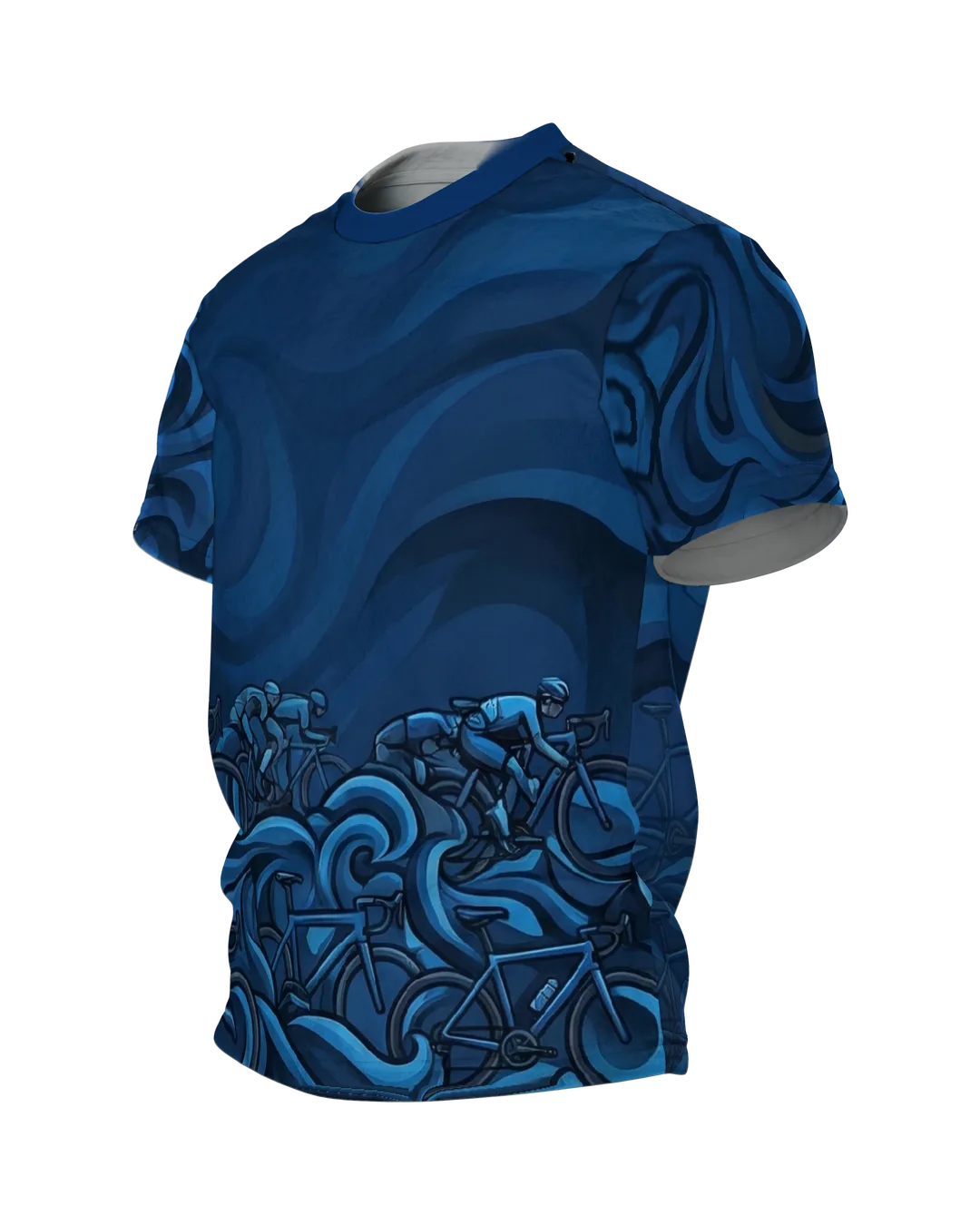 Rennrad Peloton Rundum-Shirt: Dynamisches Auto-Design, Seitenansicht rechts