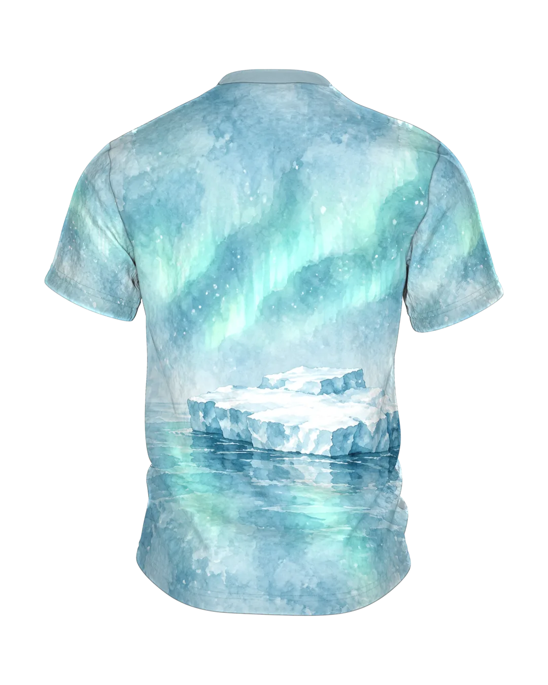 Eisbär T-Shirt Weihnachten: Eisbärmutter mit zwei Jungen, Rückseite