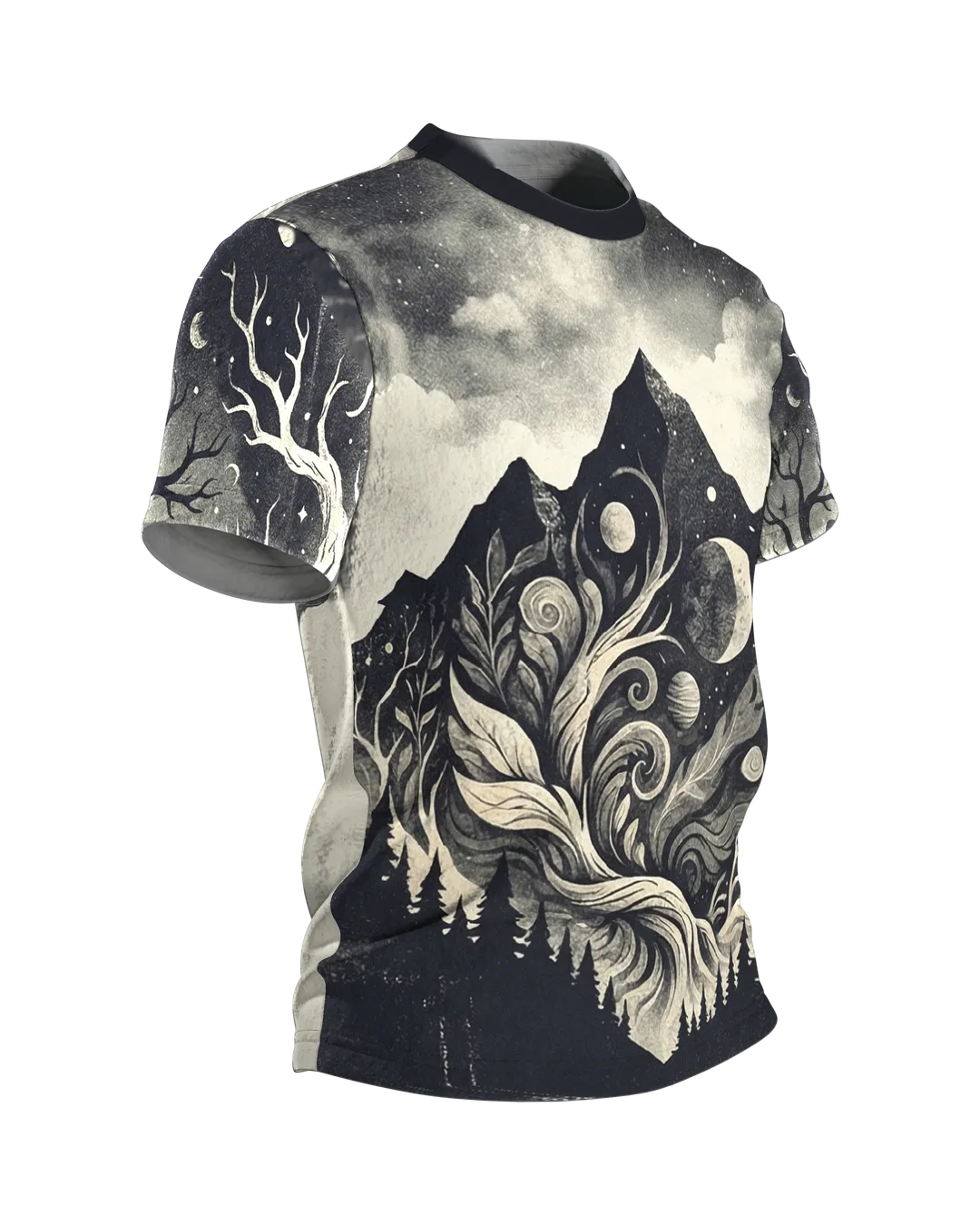 Einfache Formen Rundum-Shirt: Minimalistischer Vintage Look, Seitenansicht links
