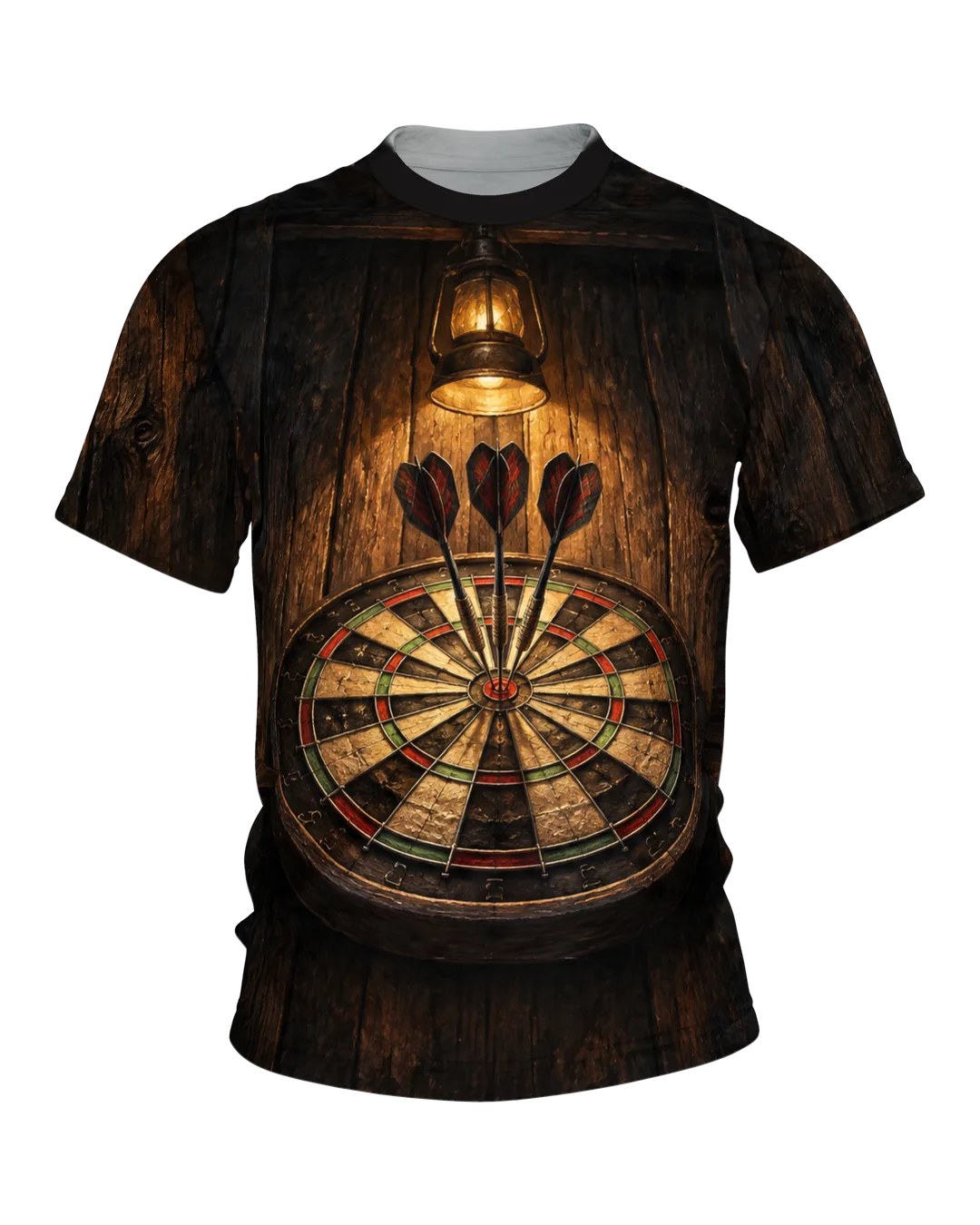 Darts Player Shirt: Three Darts in Lantern Light