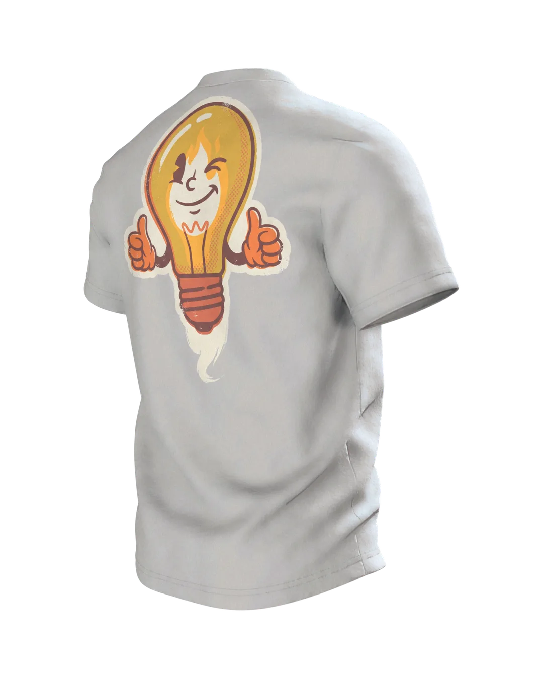 Prokrastination T-Shirt "Offiziell die Beste in dem, was ich morgen anfange", Retro 70s Spruch, Rückseite schräg links