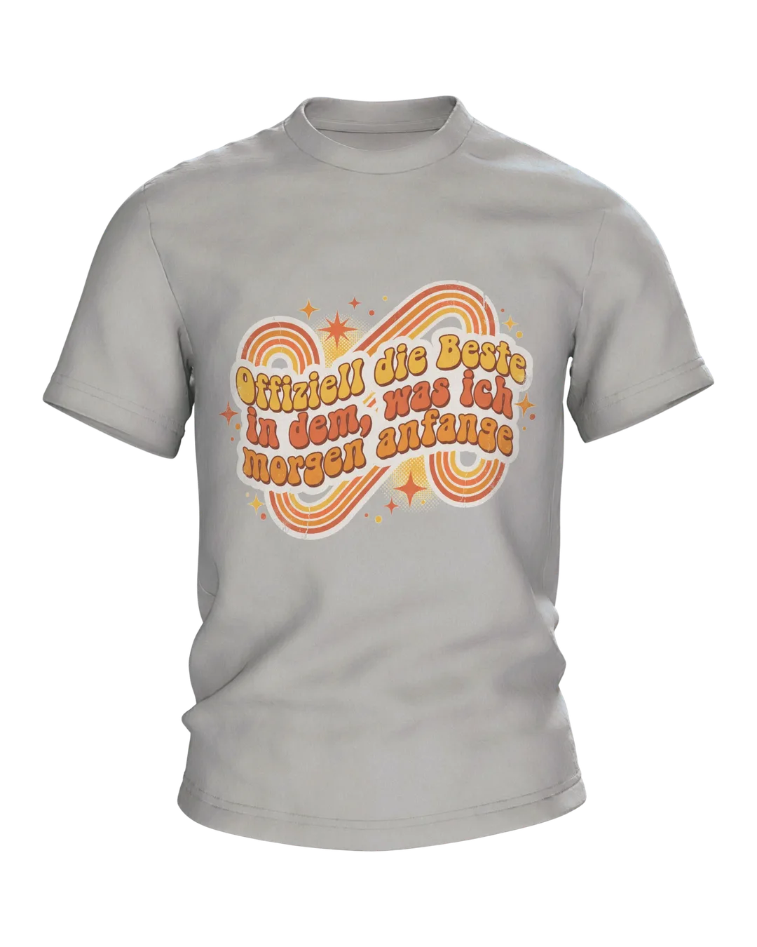 Procrastination T-shirt "Offiziell die Beste in dem, was ich morgen anfange", retro 70s slogan