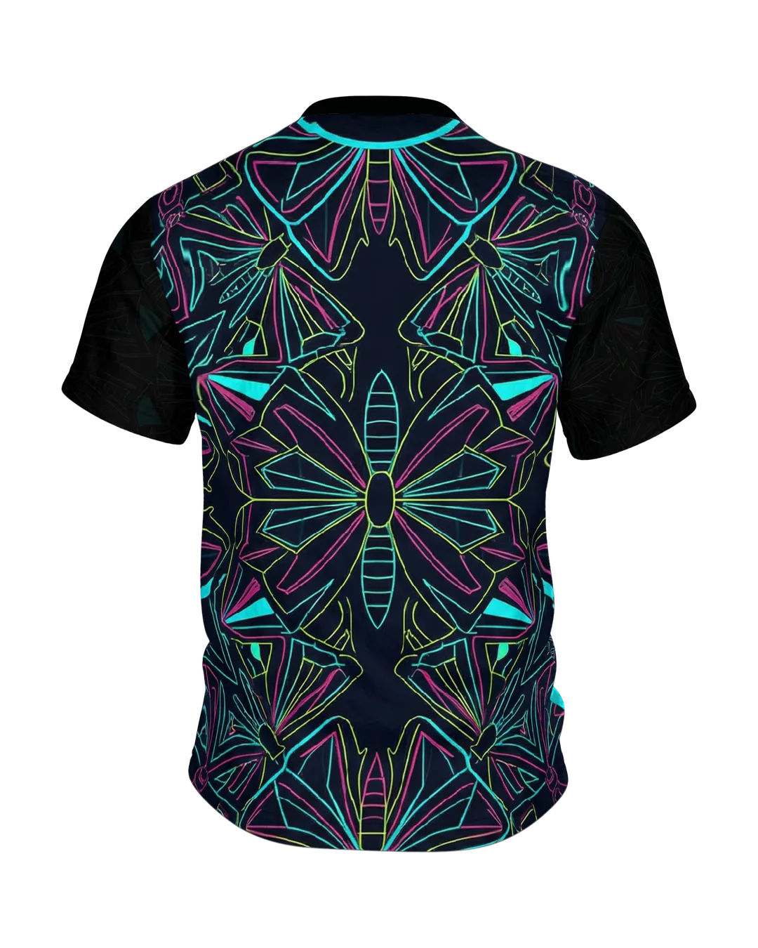 Schmetterling Rundum-Shirt: Elegantes Naturmotiv für Herren, Rückseite