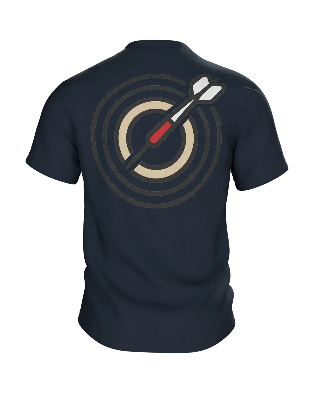 Dartpfeil Dartscheibe 180 Geometrisch Minimalistisch T-Shirt, Premium, Rückseite