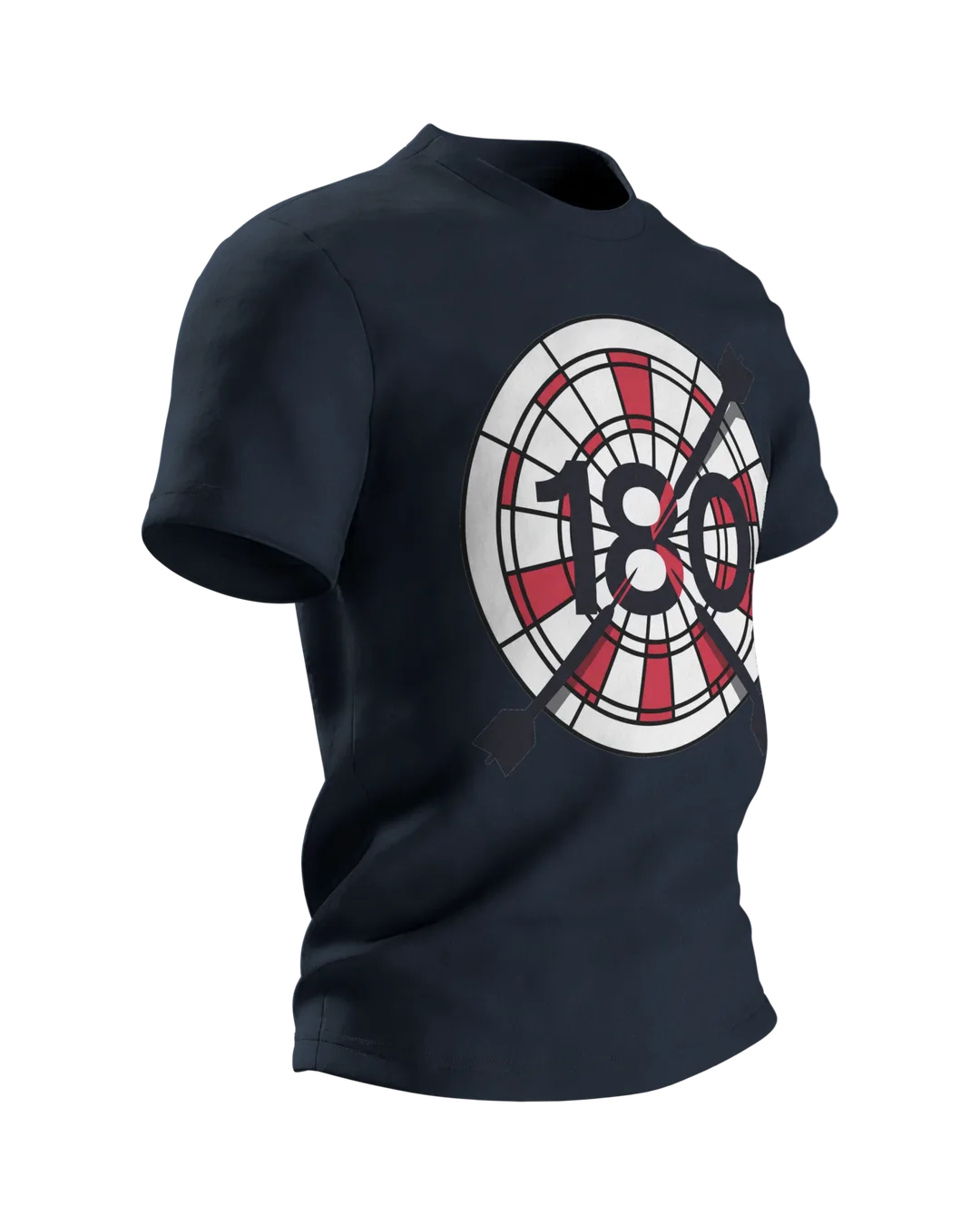 Dartpfeil Dartscheibe 180 Geometrisch Minimalistisch T-Shirt, Premium, Seitenansicht links