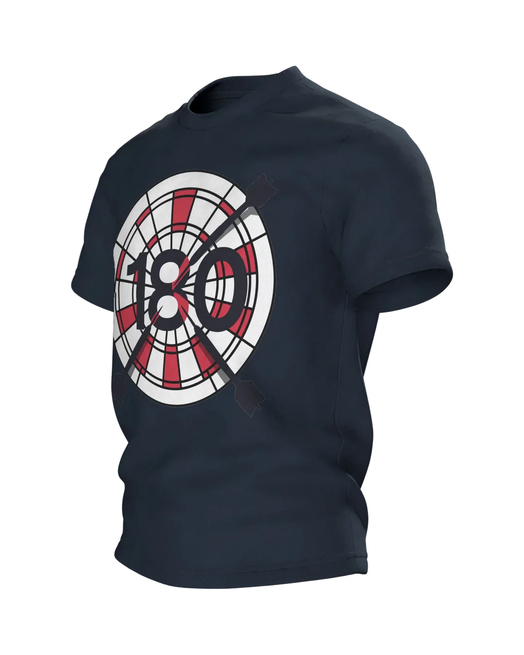 Dartpfeil Dartscheibe 180 Geometrisch Minimalistisch T-Shirt, Premium, Seitenansicht rechts