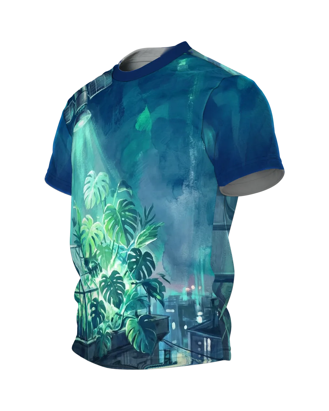 Satellit Rundum-Shirt: Erkundung des Alls, Seitenansicht rechts