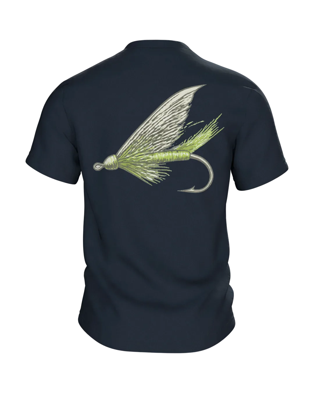 Jäger T-Shirt: Hirschschädel am Bergfluss, Rückseite