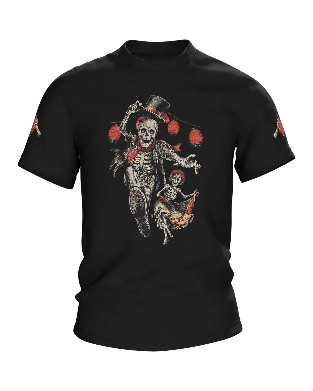 Dancing Skeleton T-shirt: Skeleton Tips His Top Hat