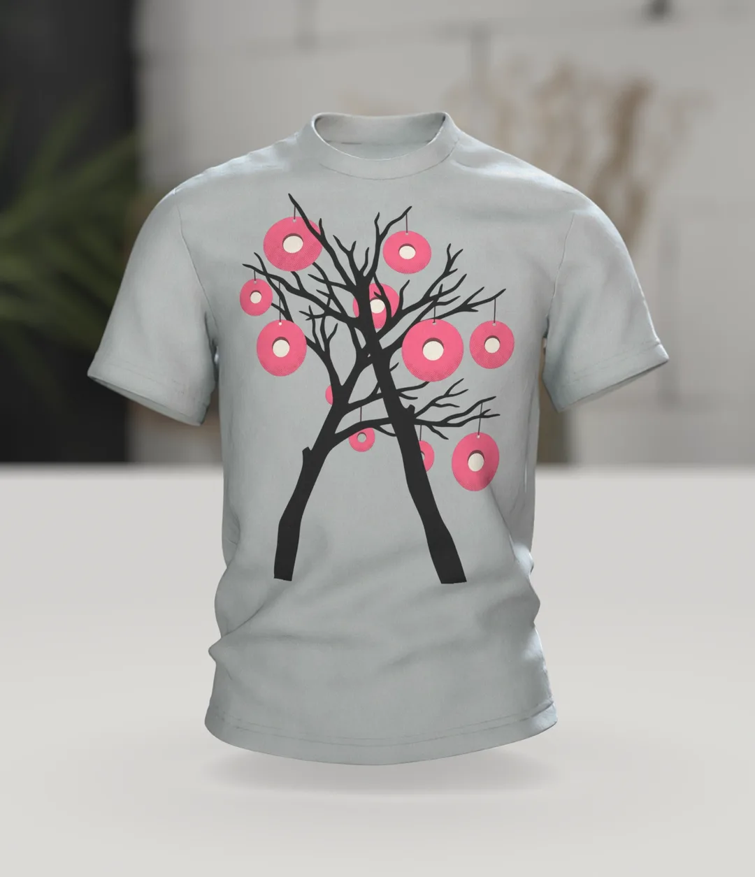 Märchenbaum Fleischwurst Motiv-Shirt: Surrealer Traum, Im Raum
