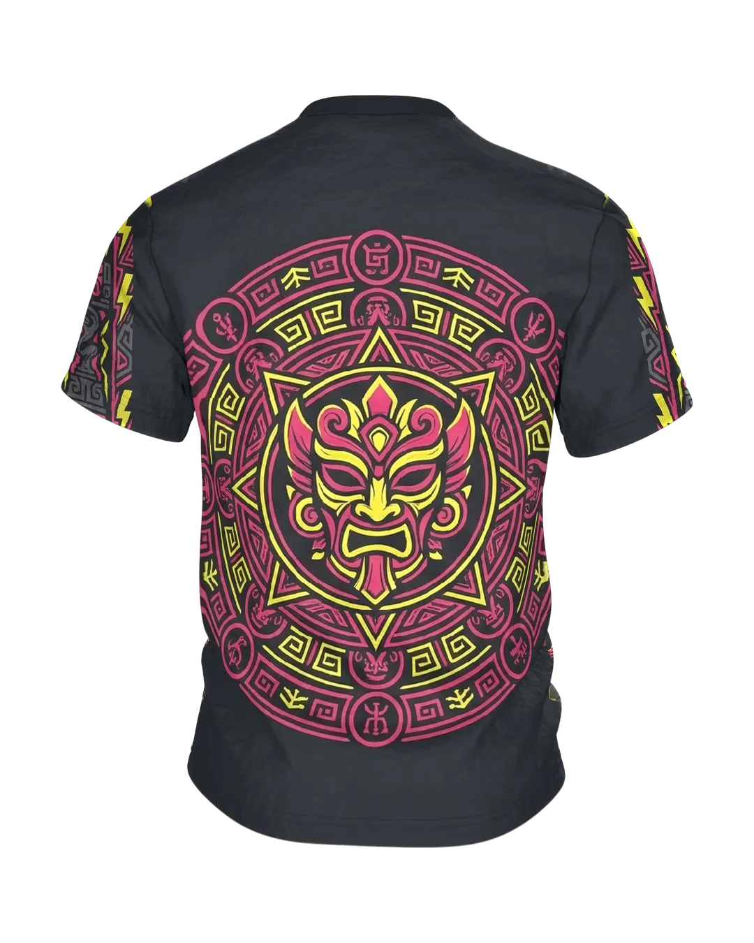 Lustiger Charakter Rundum-Shirt: Humorvolles Design, Rückseite