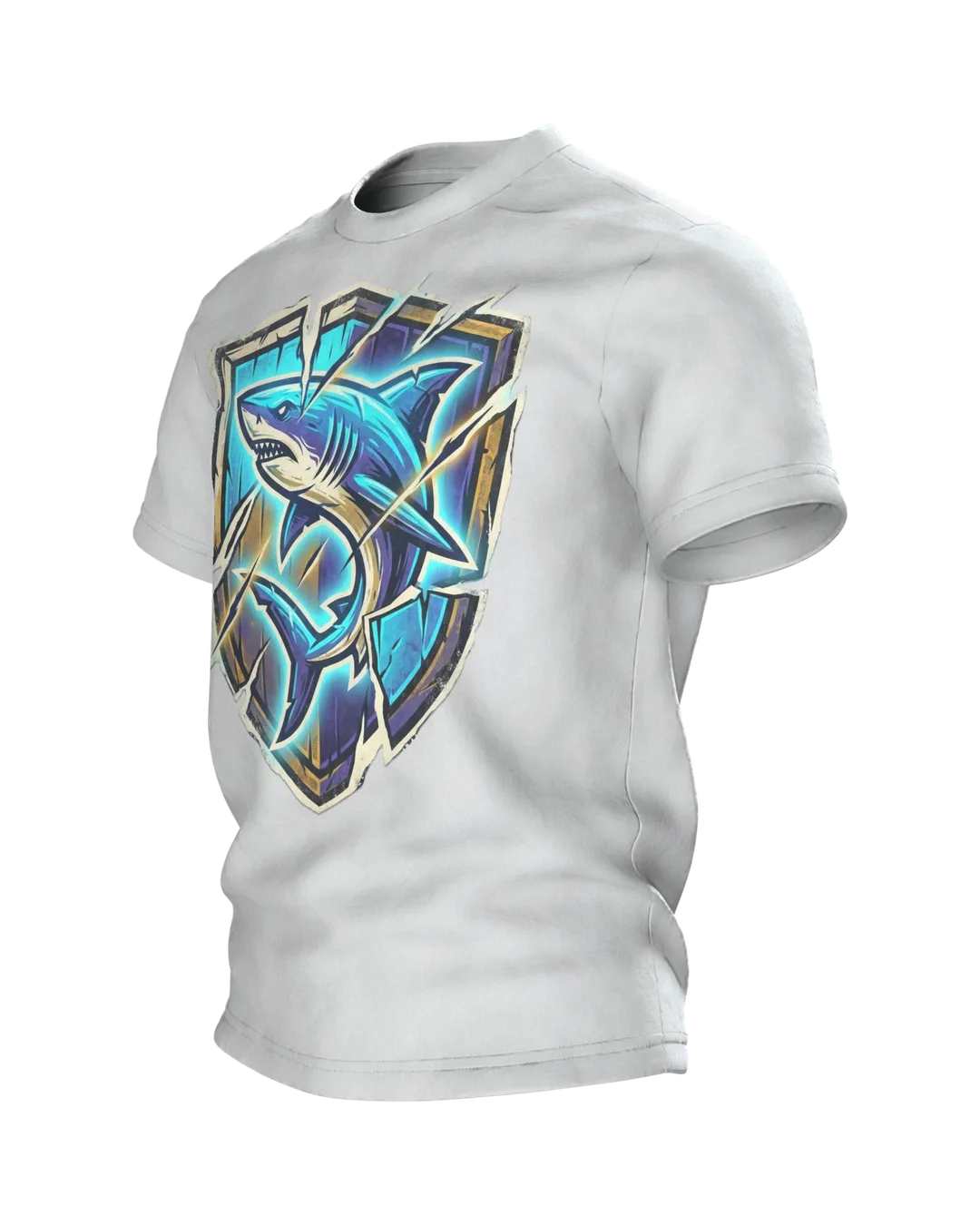 Hai Motiv-Shirt: Majestät des Ozeans, Seitenansicht rechts