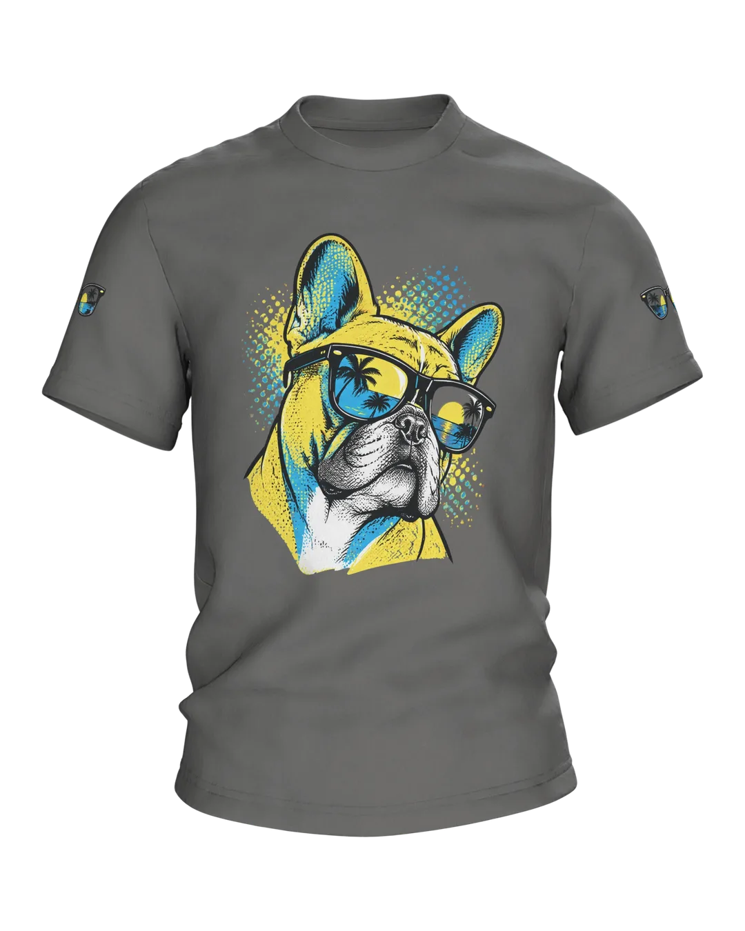 French Bulldog Shirt for Men, Pop Art "French Bulldog with Sunglasses" Tee, Gift for Dog Owners