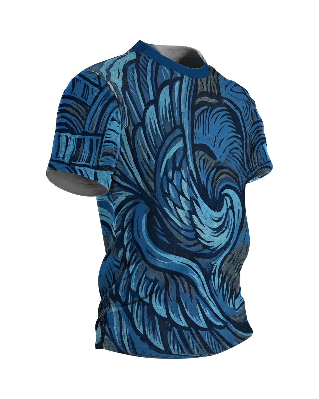 Adler Bär Rundum-Shirt: Vintage Wildtier-Design, Seitenansicht links