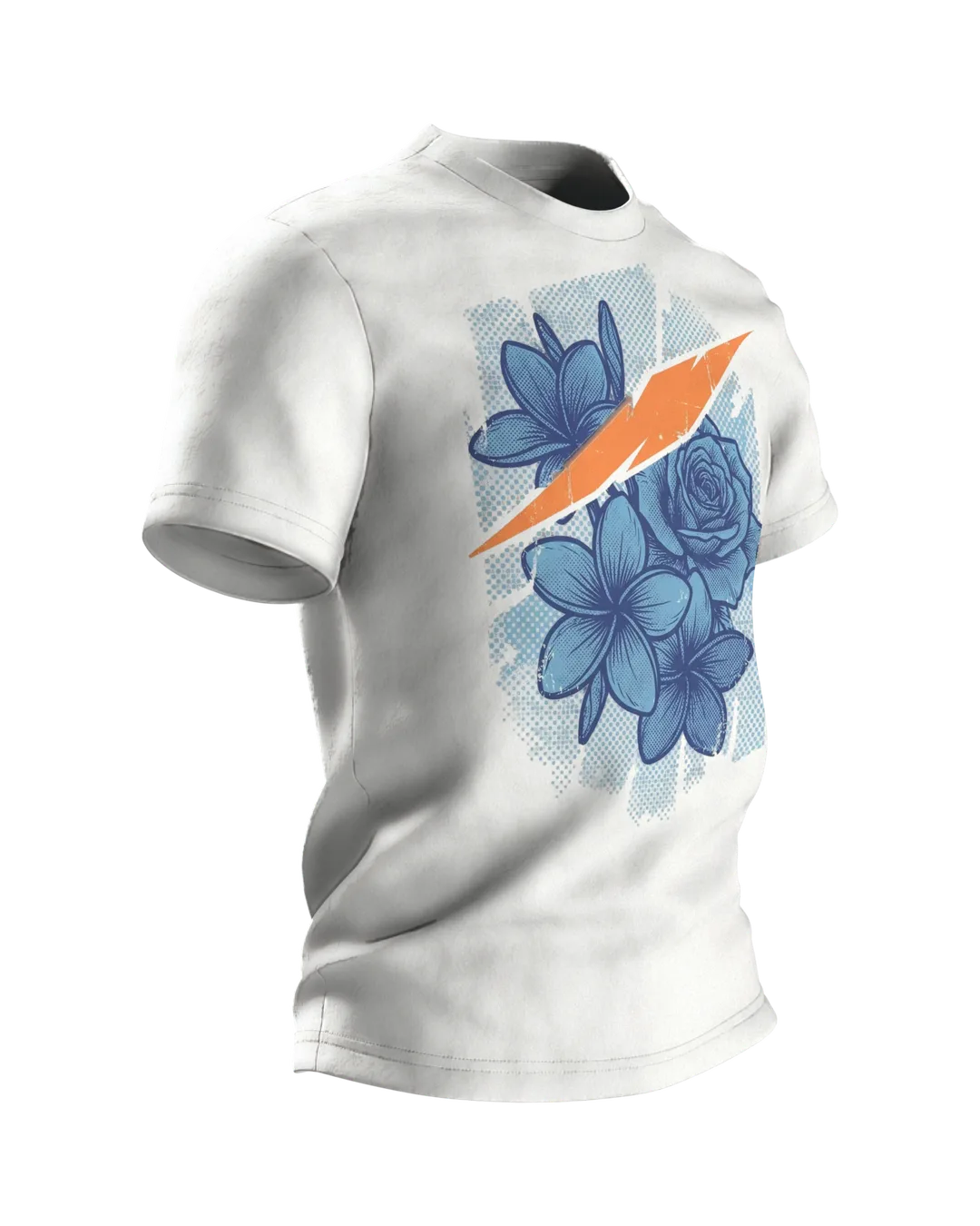 Hawaii Blumen Rosen Motiv-Shirt: Exotisches Design für dich, Seitenansicht links