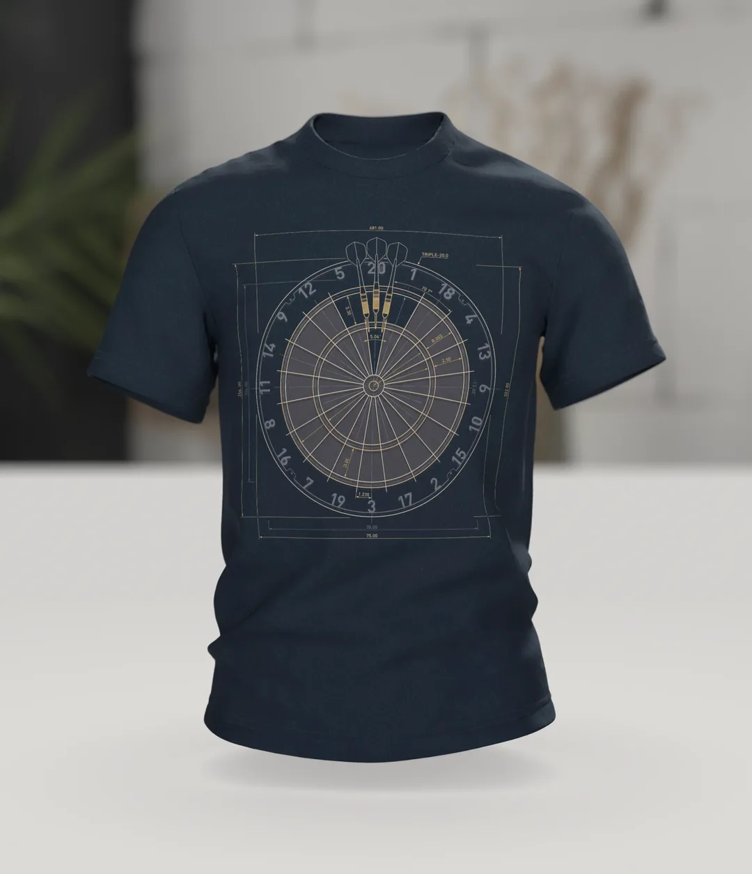 Darts T-Shirt: Blueprint of a 180, In context