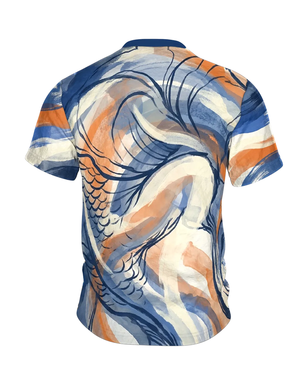 Chamäleon Aquarell T-Shirt: Abstract Art, Rückseite