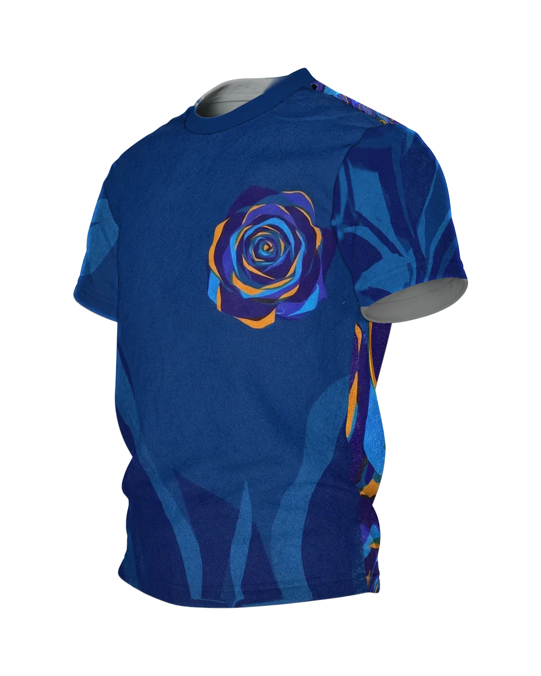 Rosen Rundum-Shirt: Florales Design für Herren, Seitenansicht rechts