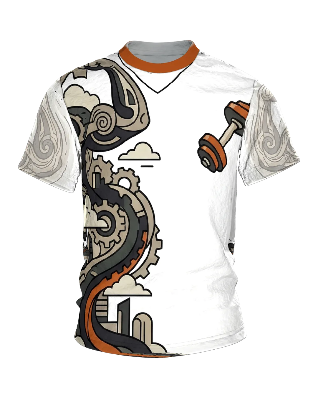 Mechanischer Bizeps T-Shirt: Industrial Gym Style