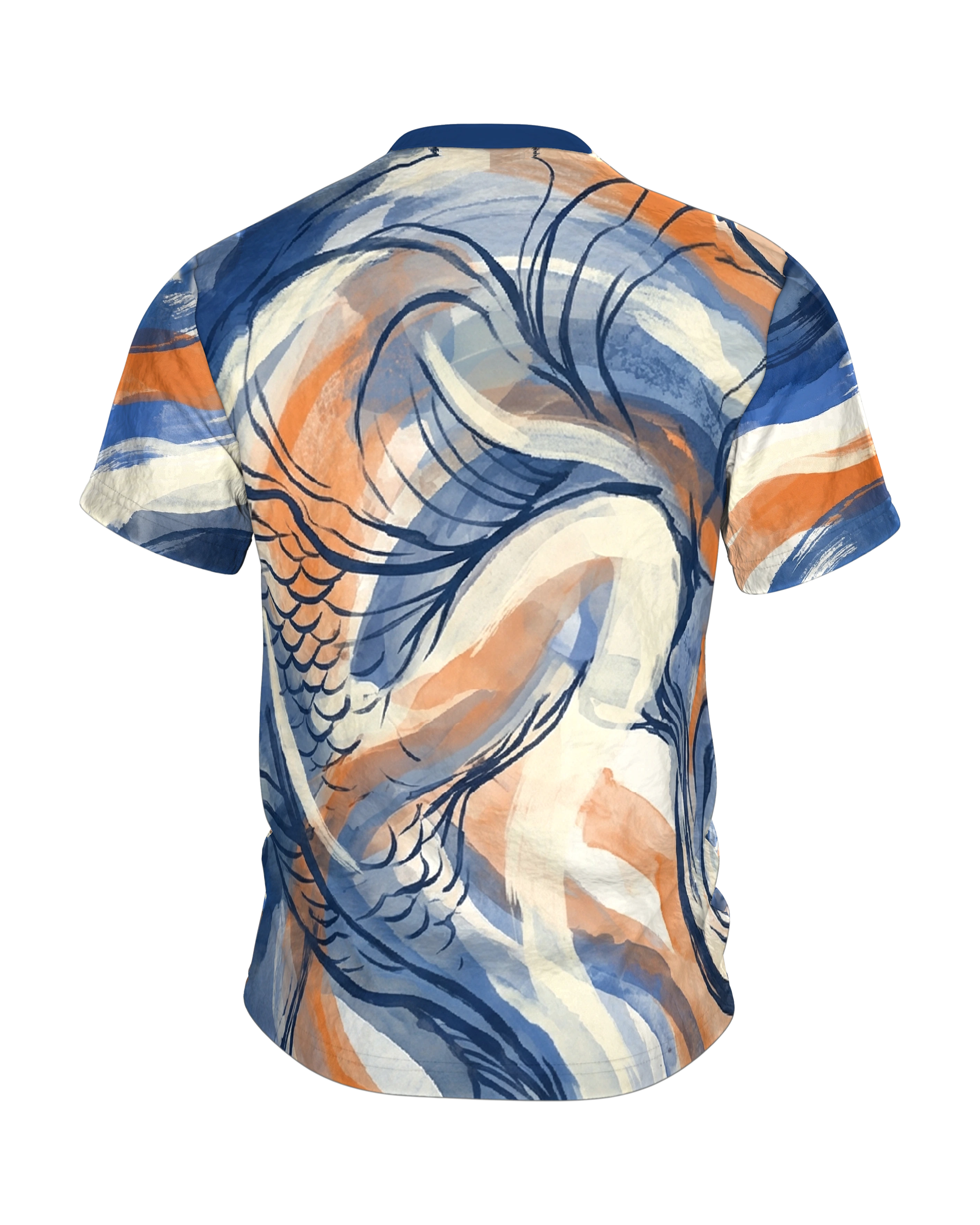 Chamäleon Aquarell T-Shirt: Abstract Art, Rückseite