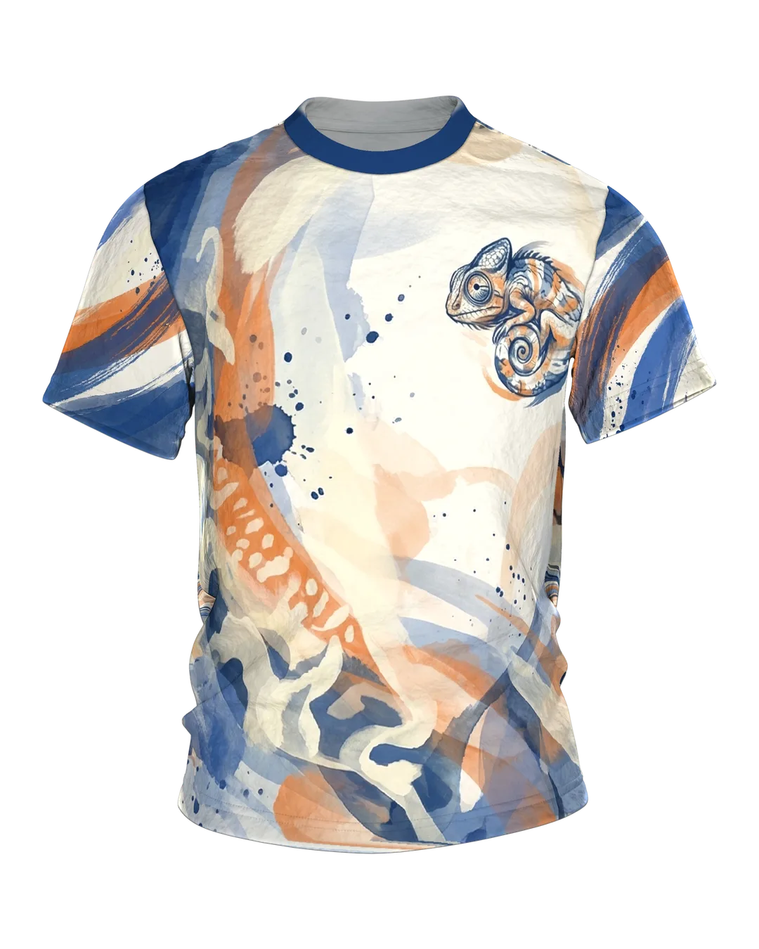 Chamäleon Aquarell T-Shirt: Abstract Art