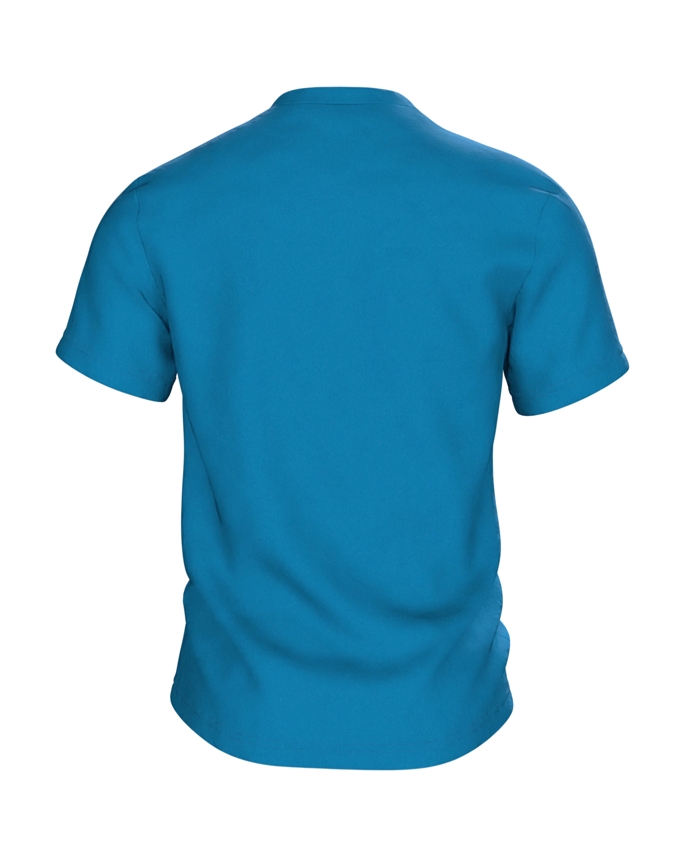 Ein Korn fürs wilde Huhn T-Shirt: Party-Hahn mit Sonnenbrille und Cocktail, Pinselschrift, Rückenprint, Rückseite