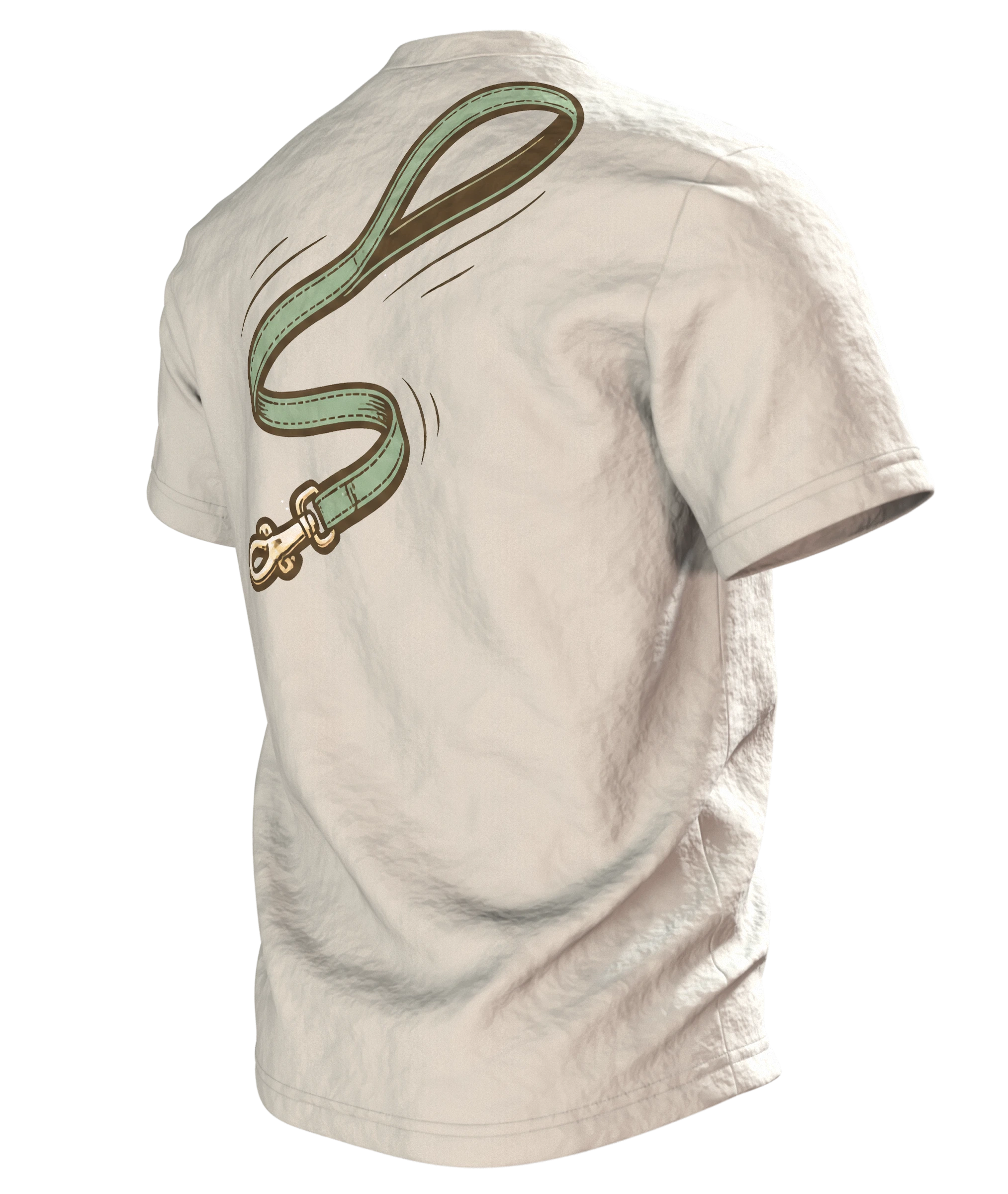 Hund Therapeut Spruch T-Shirt: Witziges Vintage Design, Rückseite schräg links
