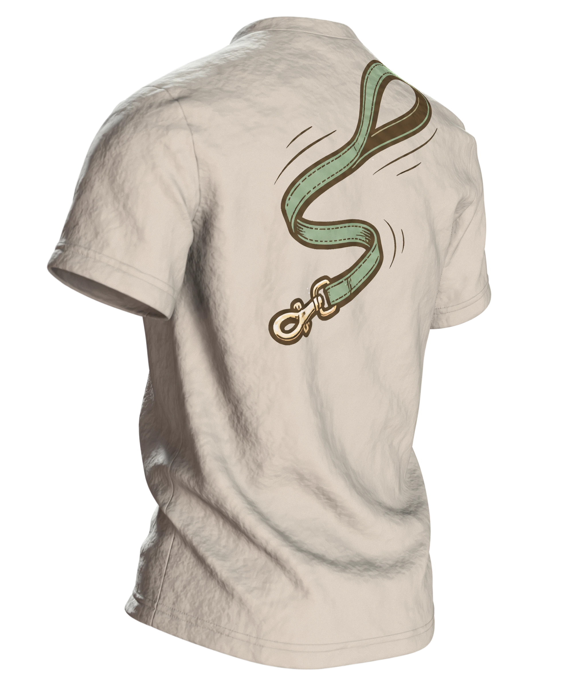 Hund Therapeut Spruch T-Shirt: Witziges Vintage Design, Rückseite schräg rechts