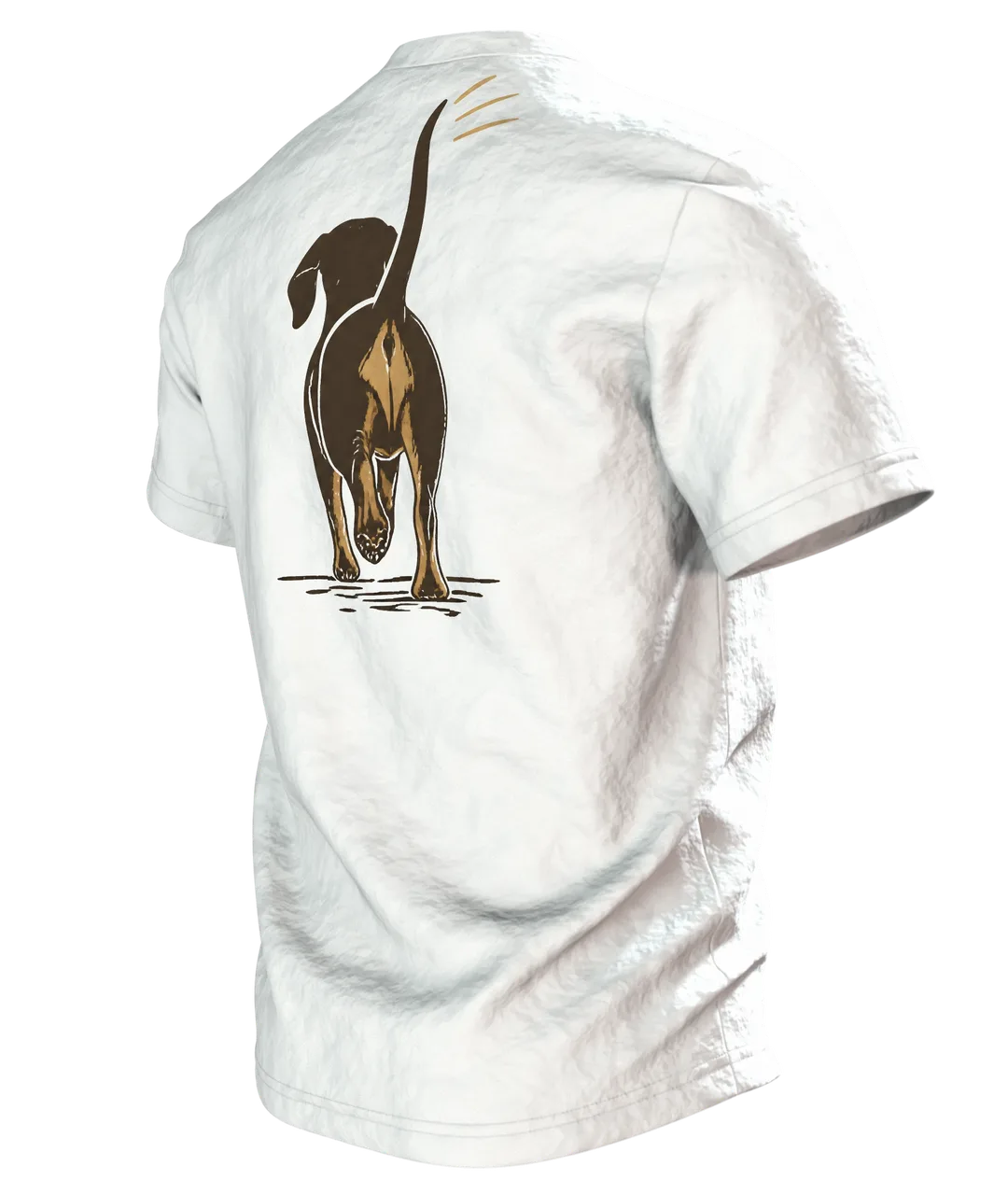 Hundespruch T-Shirt: Ich brauche keinen Therapeuten Vintage Design, Rückseite schräg links