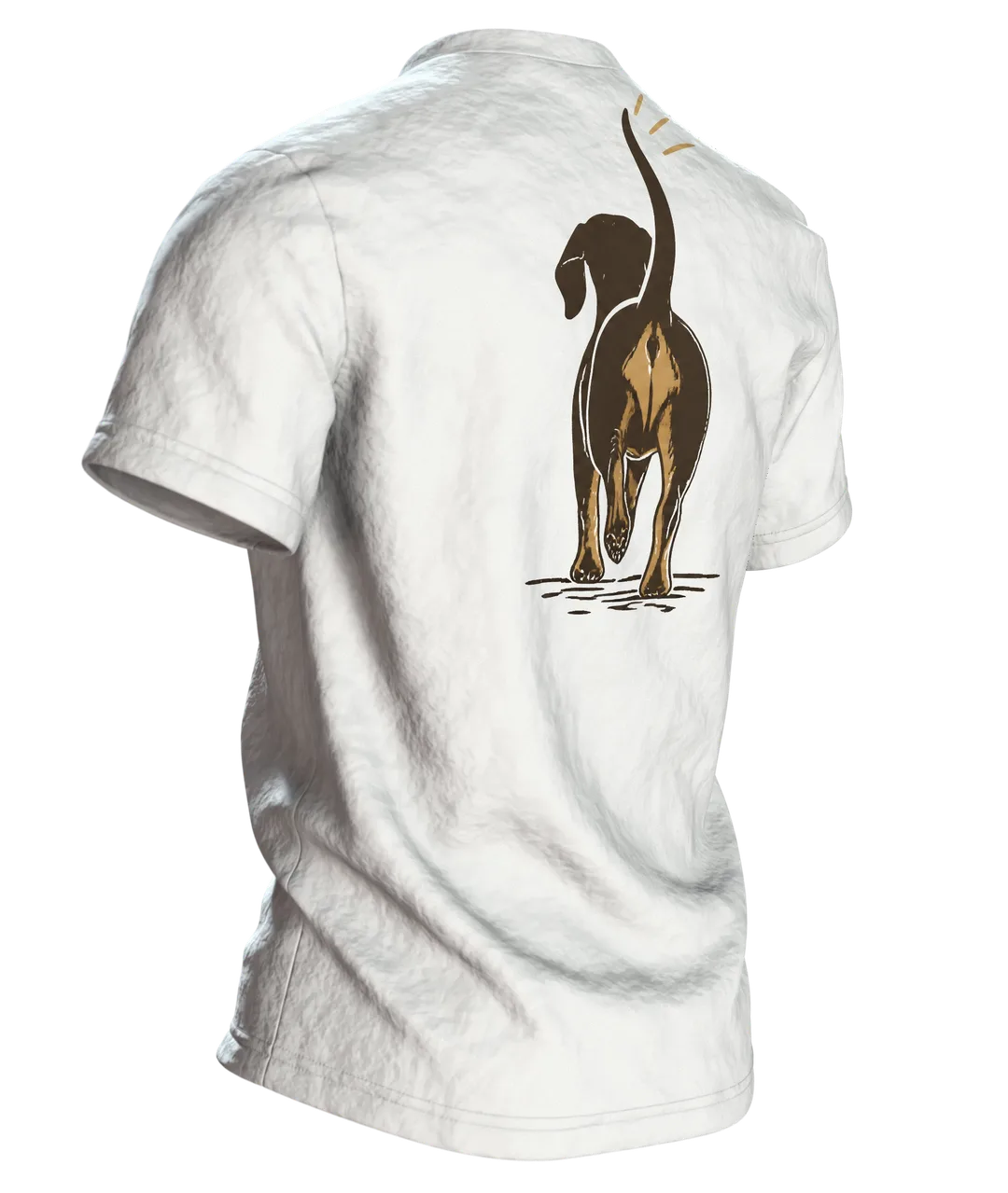 Hundespruch T-Shirt: Ich brauche keinen Therapeuten Vintage Design, Rückseite schräg rechts