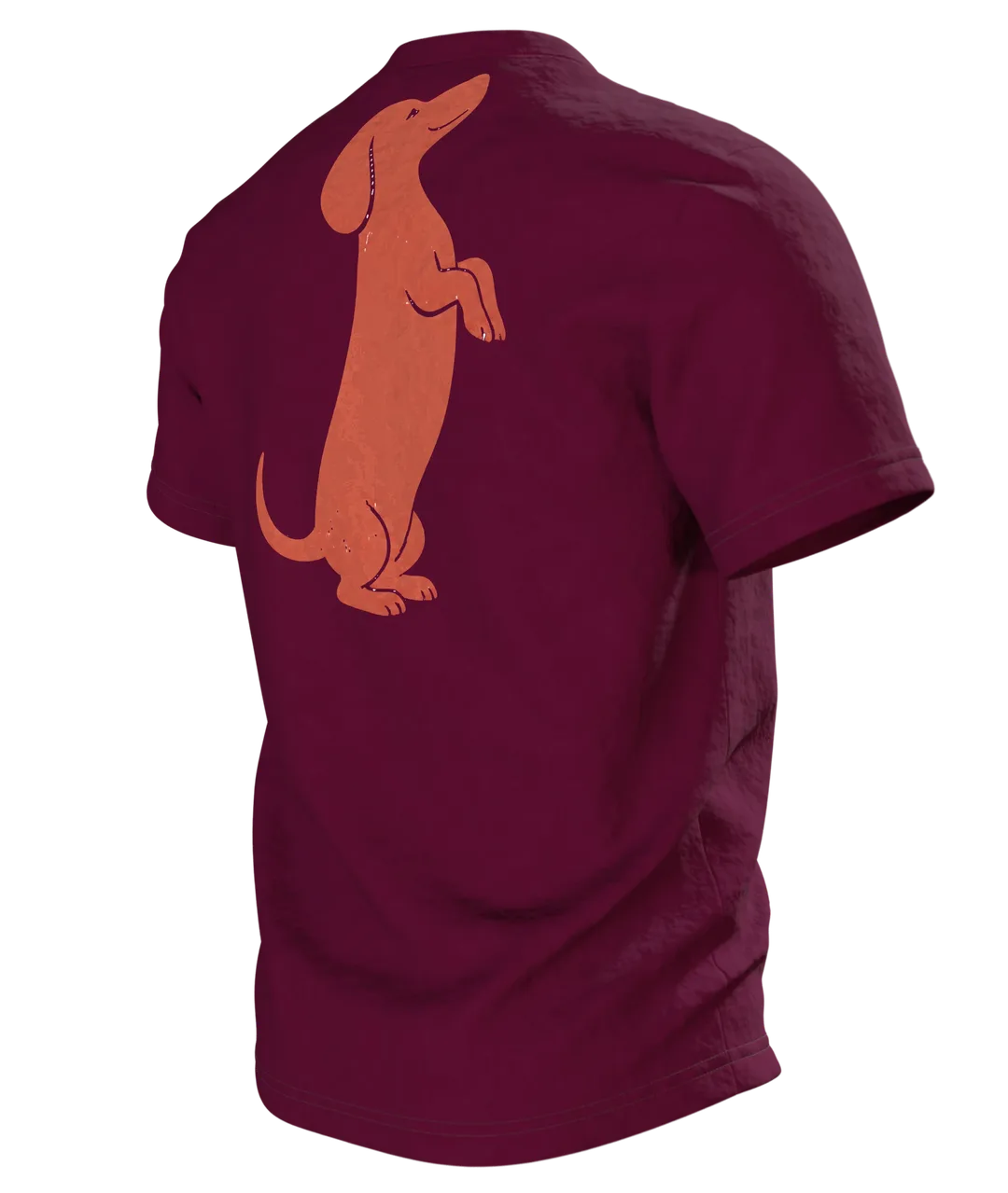 Hund Spruch 'Kein Therapeut' T-Shirt: Witziges Vintage Dackel Design, Rückseite schräg links