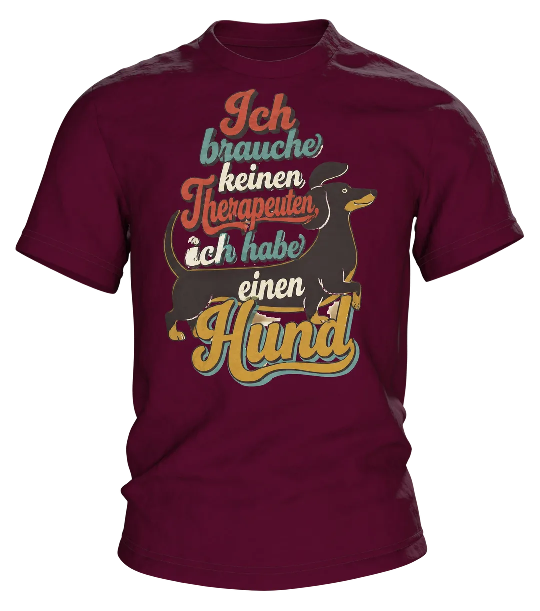 Hund Spruch 'Kein Therapeut' T-Shirt: Witziges Vintage Dackel Design