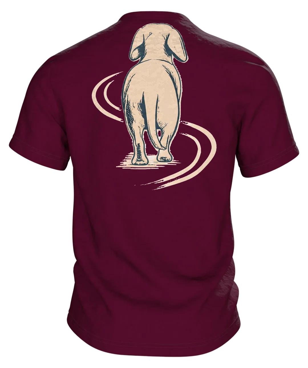 Hund Therapeut Spruch T-Shirt: Lustiges Vintage Design, Rückseite